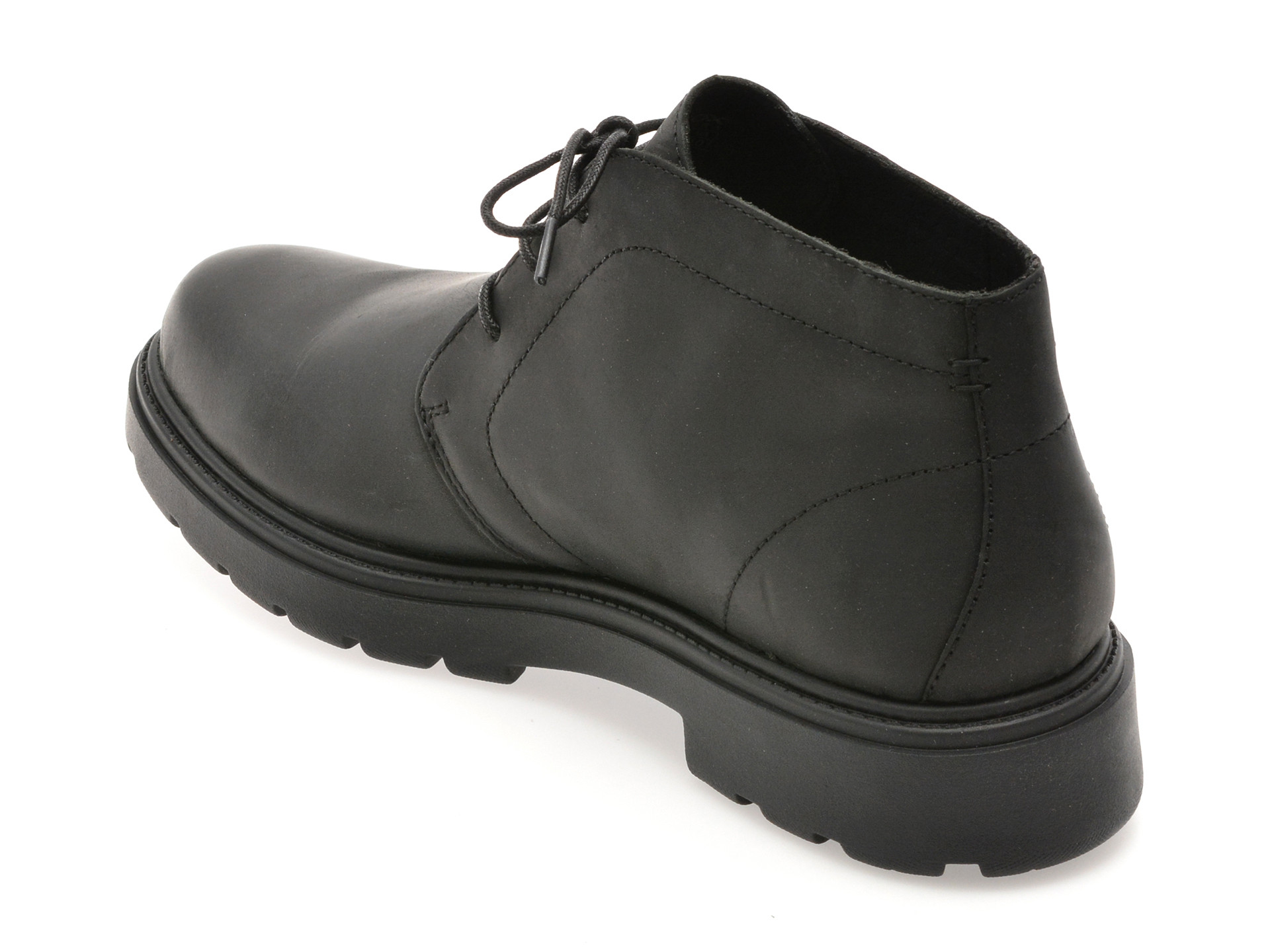 Ghete GEOX negre, U56FRA, din piele naturala