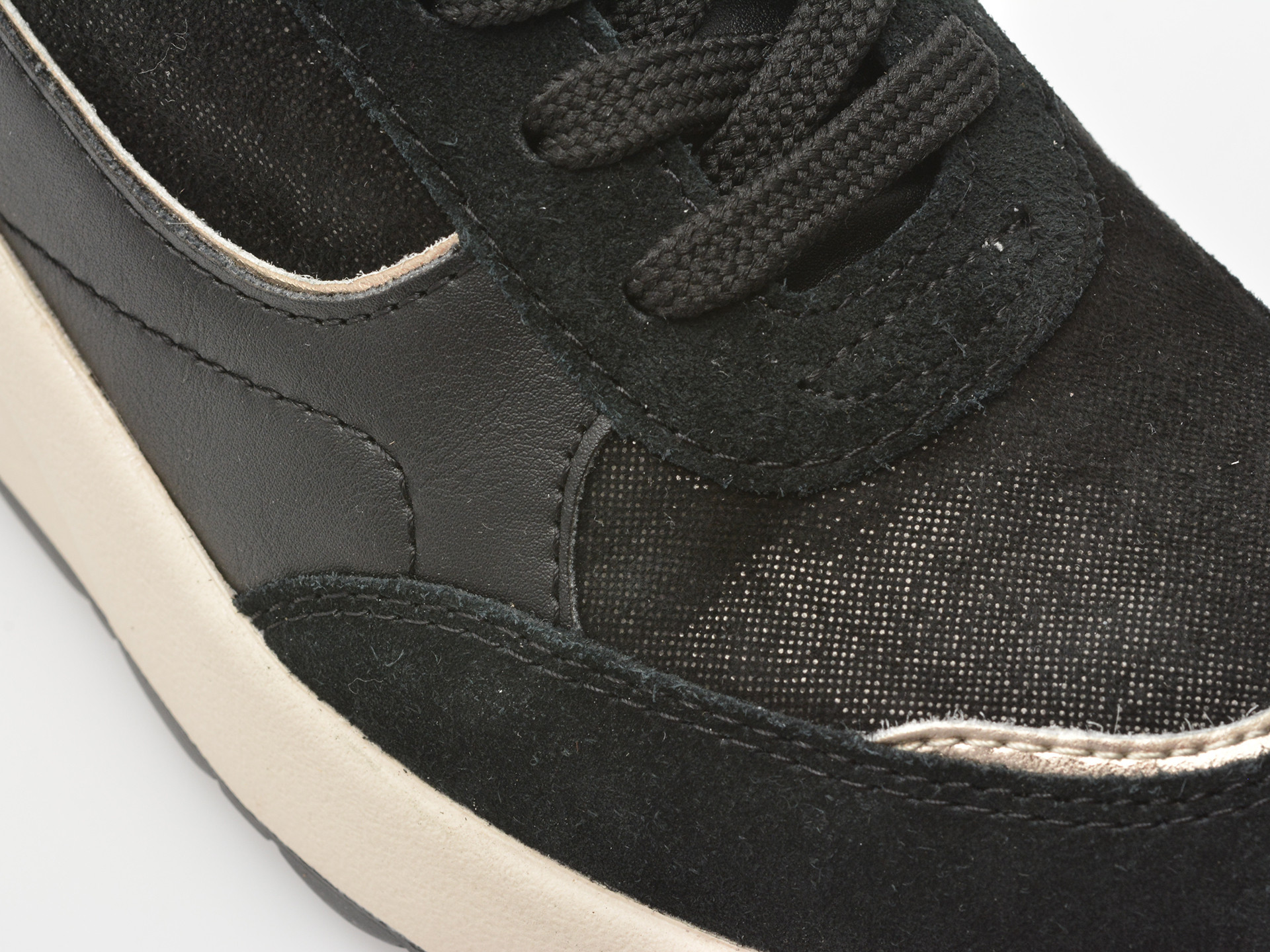 Pantofi sport GEOX negri, D45WAA, din piele naturala