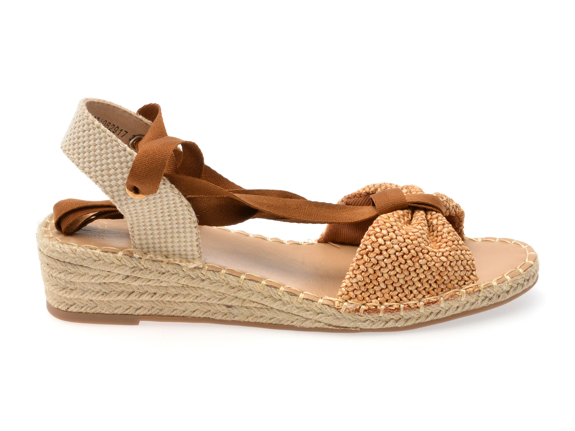 Sandale EPICA maro, 82917, din material textil