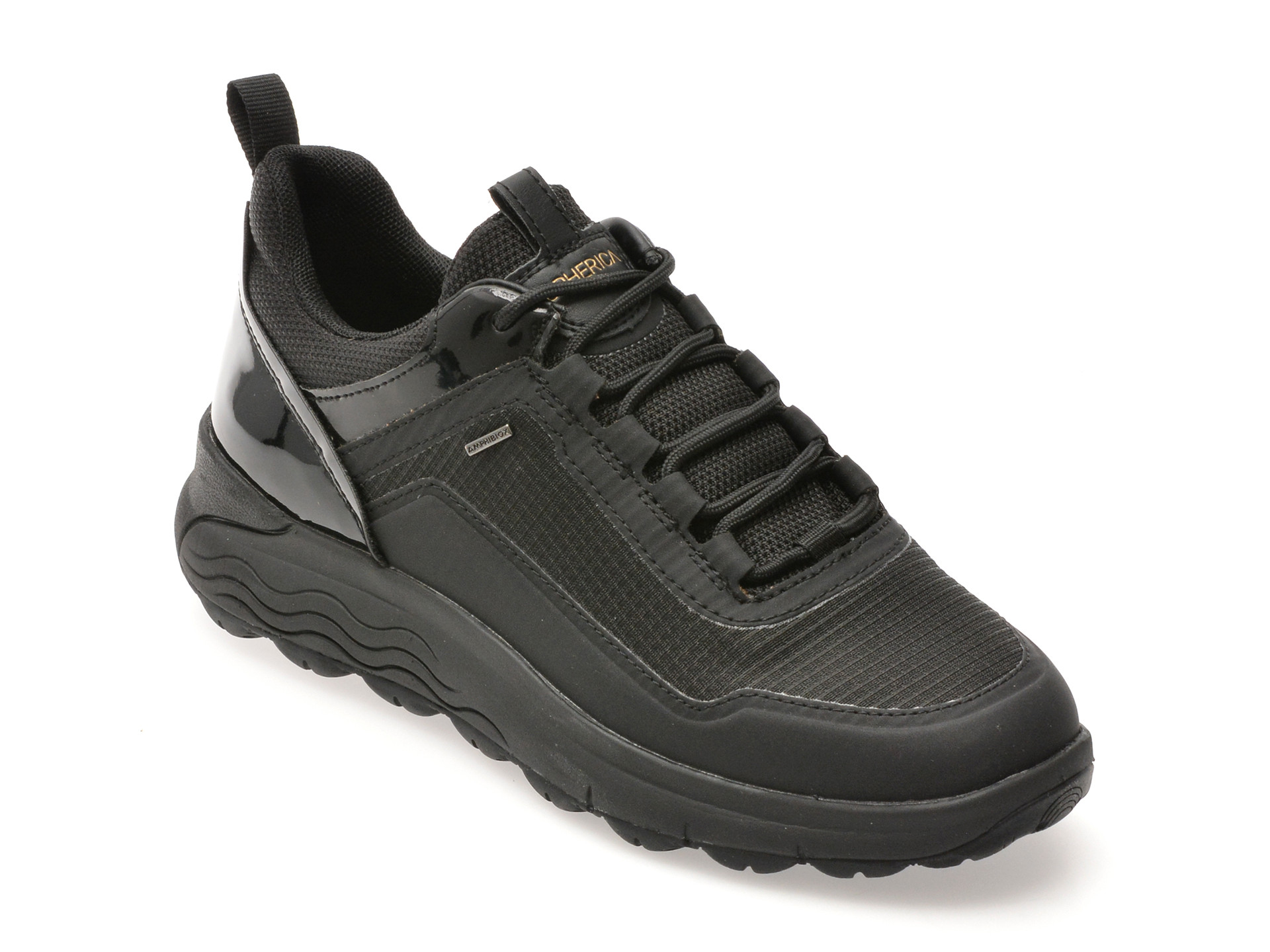 Pantofi sport GEOX negri, D5626C, din material textil