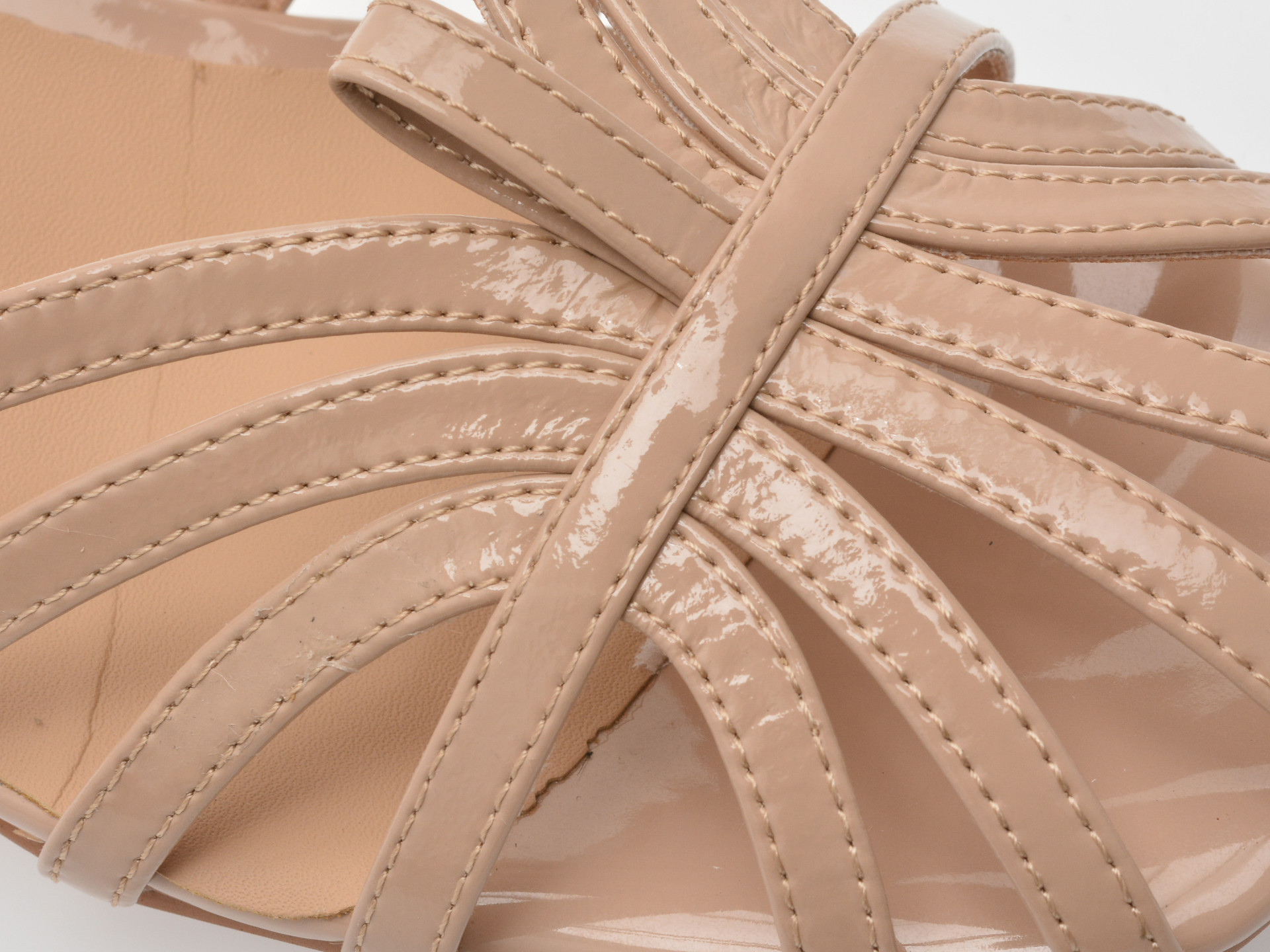 Sandale EPICA nude, 1295D19, din piele naturala lacuita