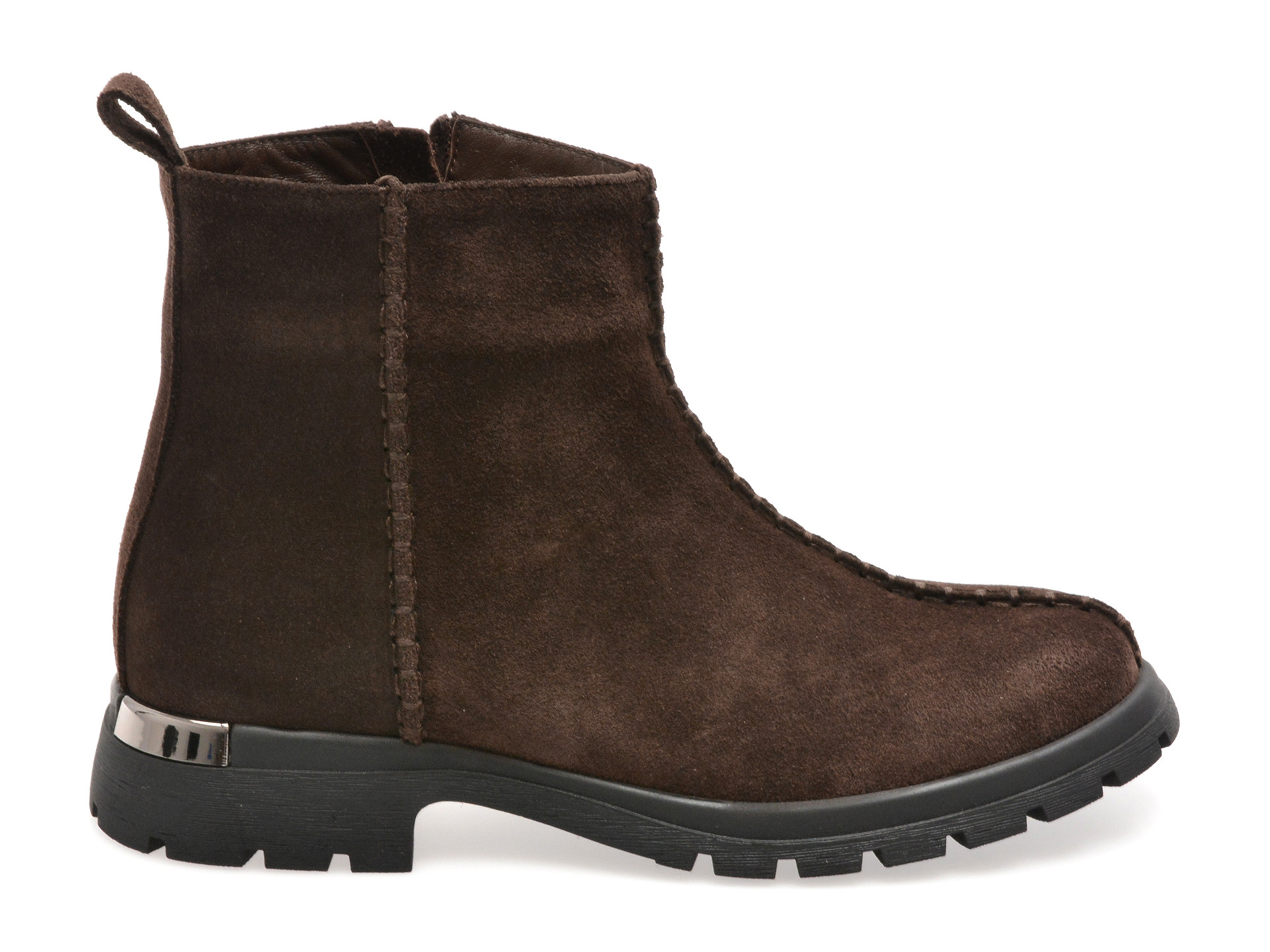 Ghete IMAGE maro, 208300, din piele intoarsa