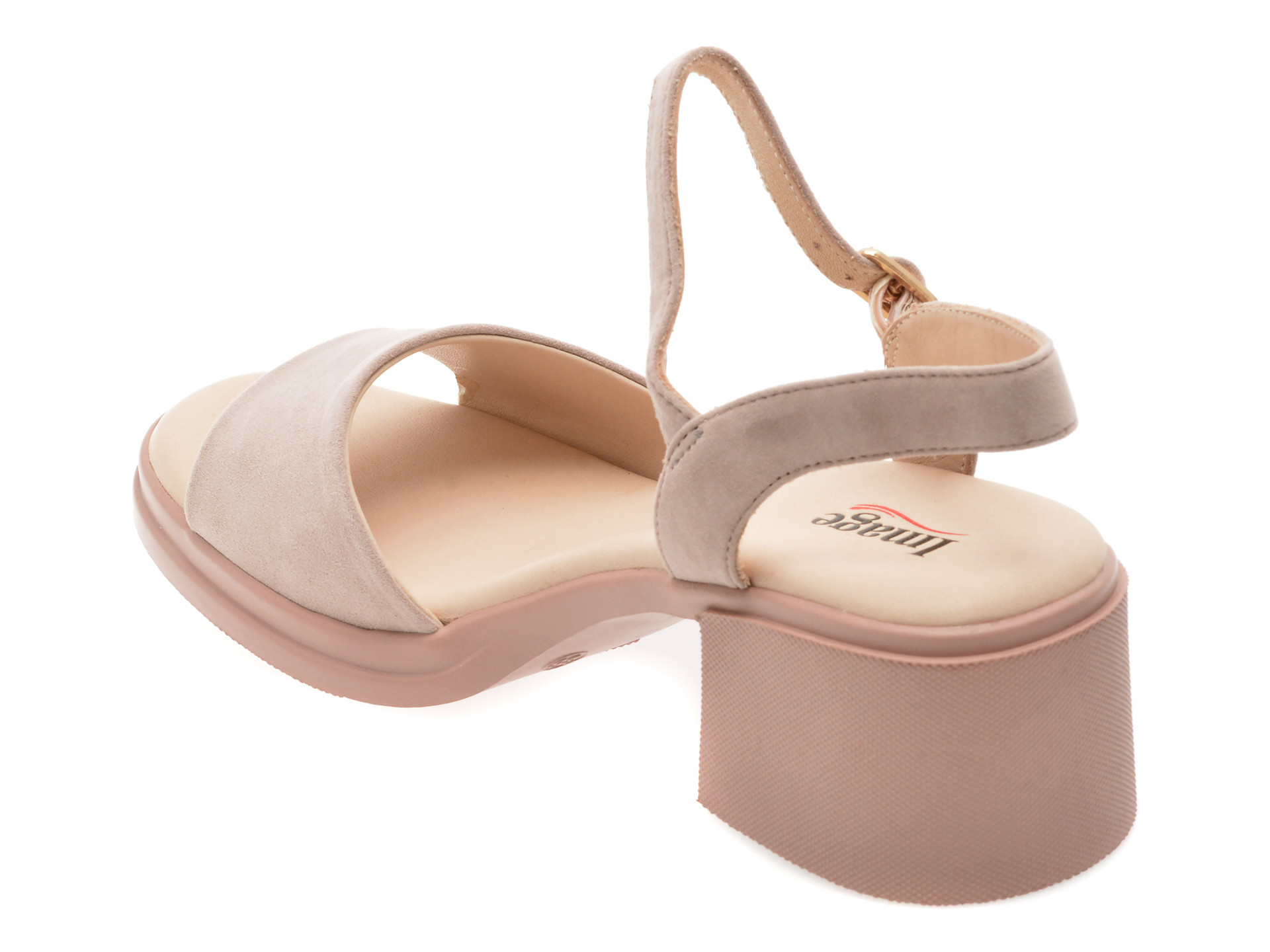 Sandale IMAGE roz, 2978, din piele intoarsa