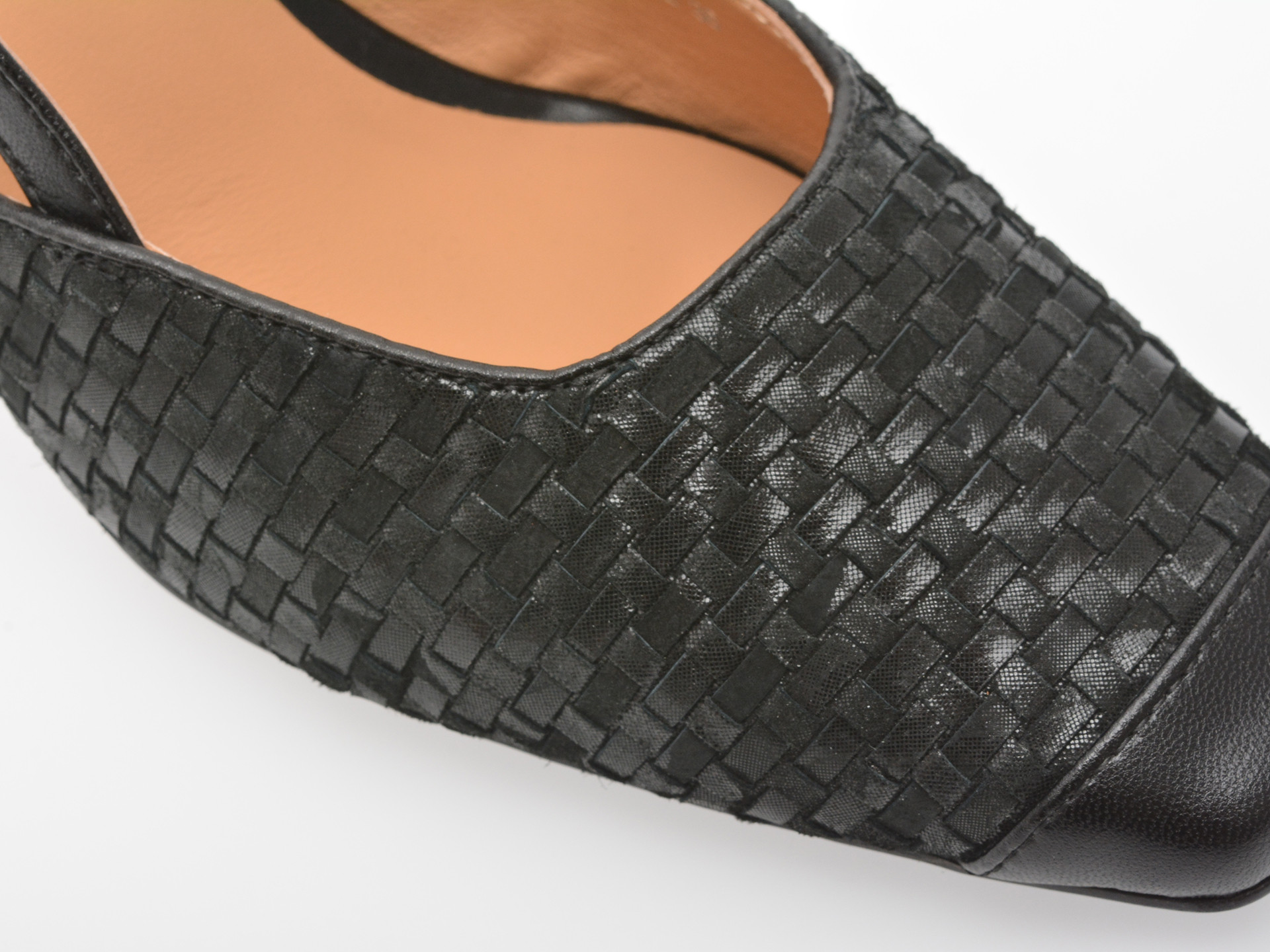 Pantofi IMAGE negri, NA108, din piele naturala