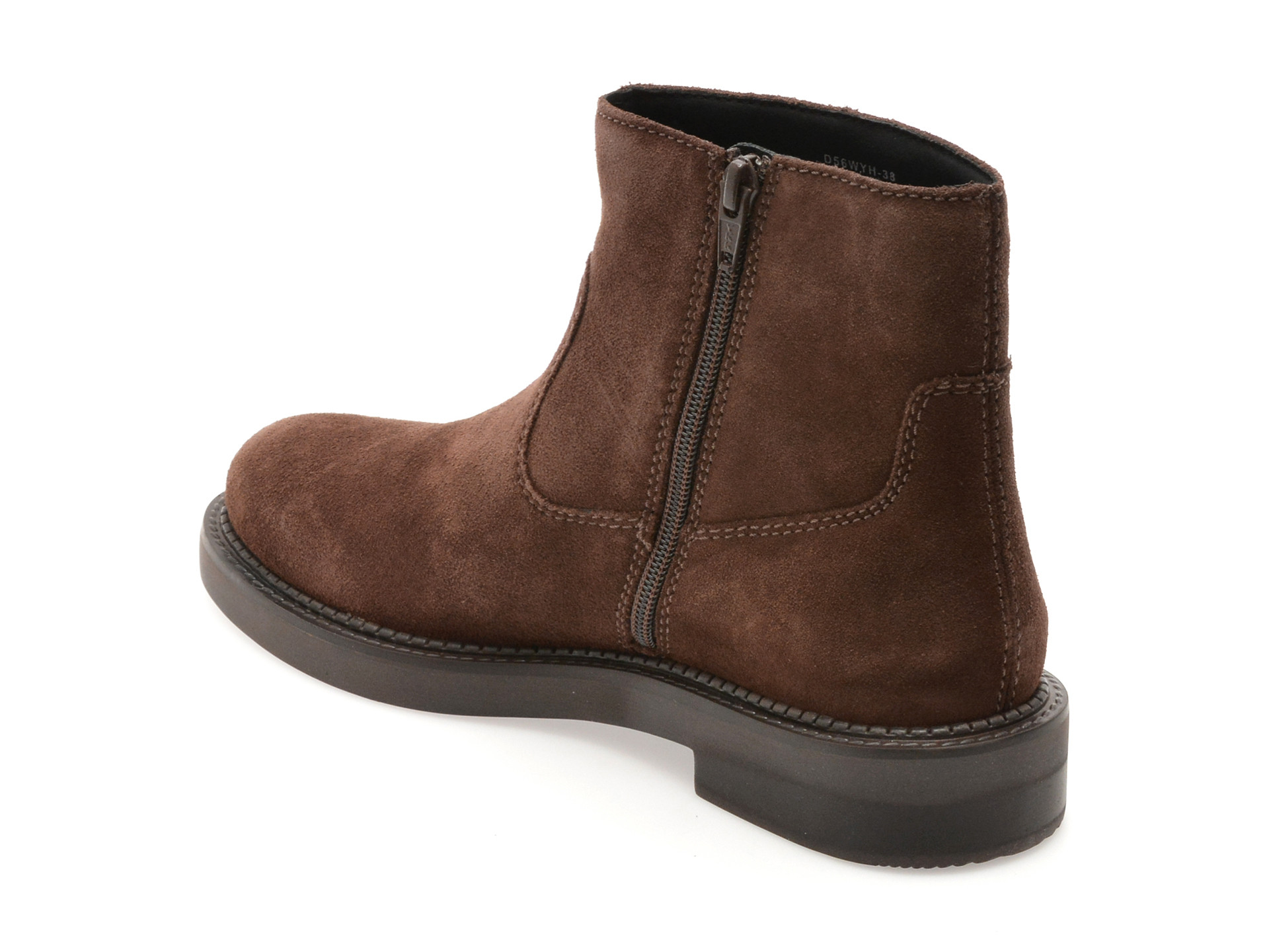 Ghete GEOX maro, D56WYH, din piele intoarsa