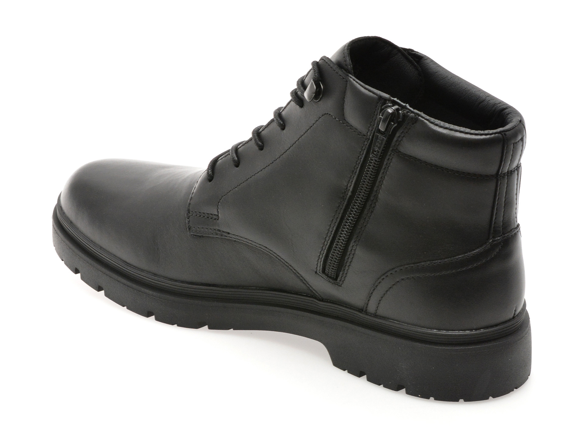 Ghete GEOX negre, U56HNA, din piele naturala