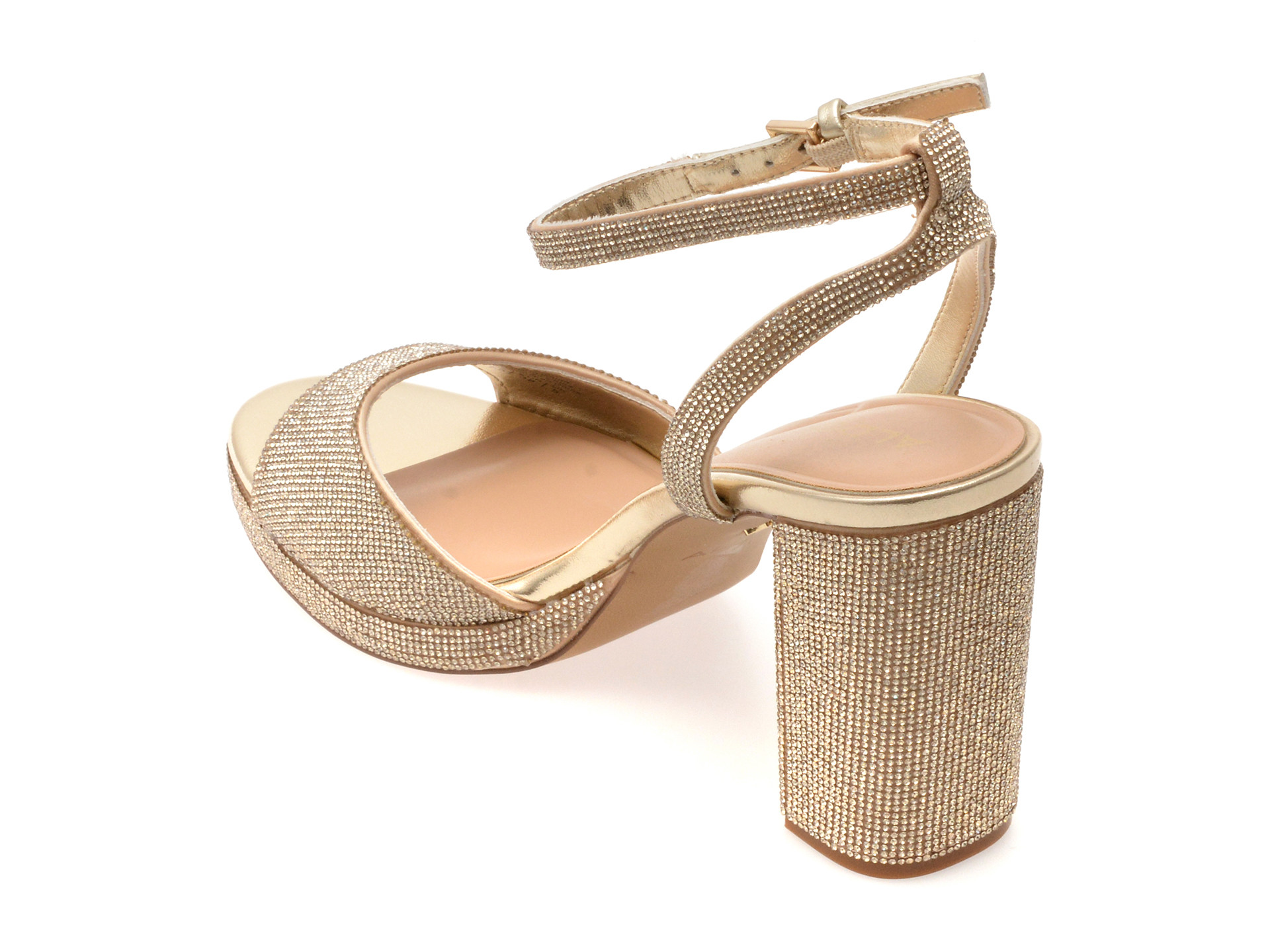 Sandale elegante ALDO aurii, ALLURING 741, din material textil
