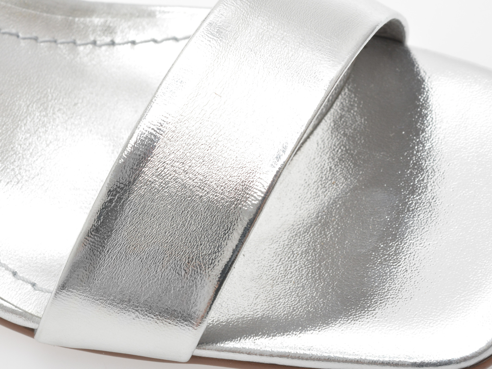 Sandale EPICA argintii, S097, din piele naturala