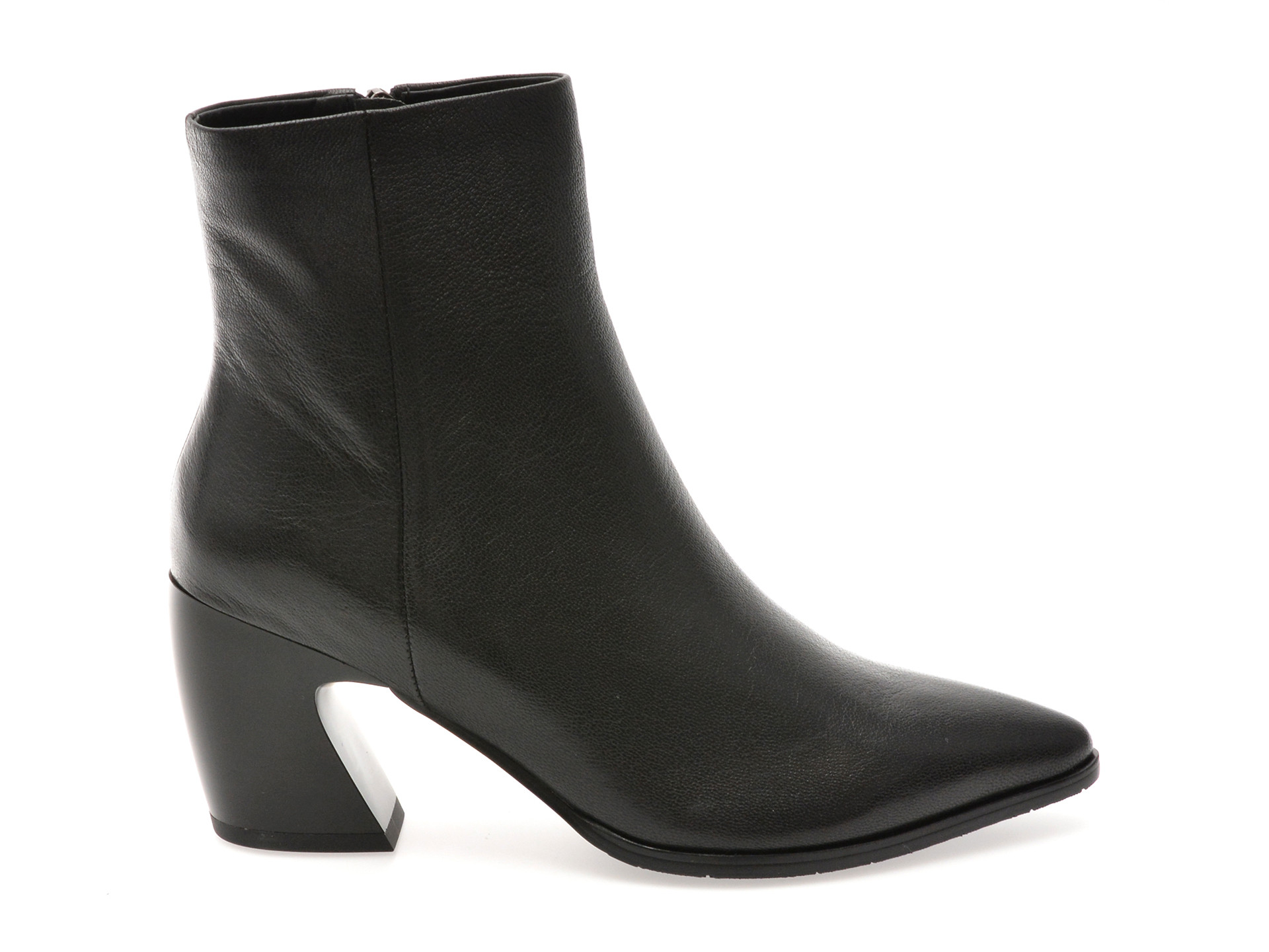 Botine elegante EPICA negre, B233, din piele naturala