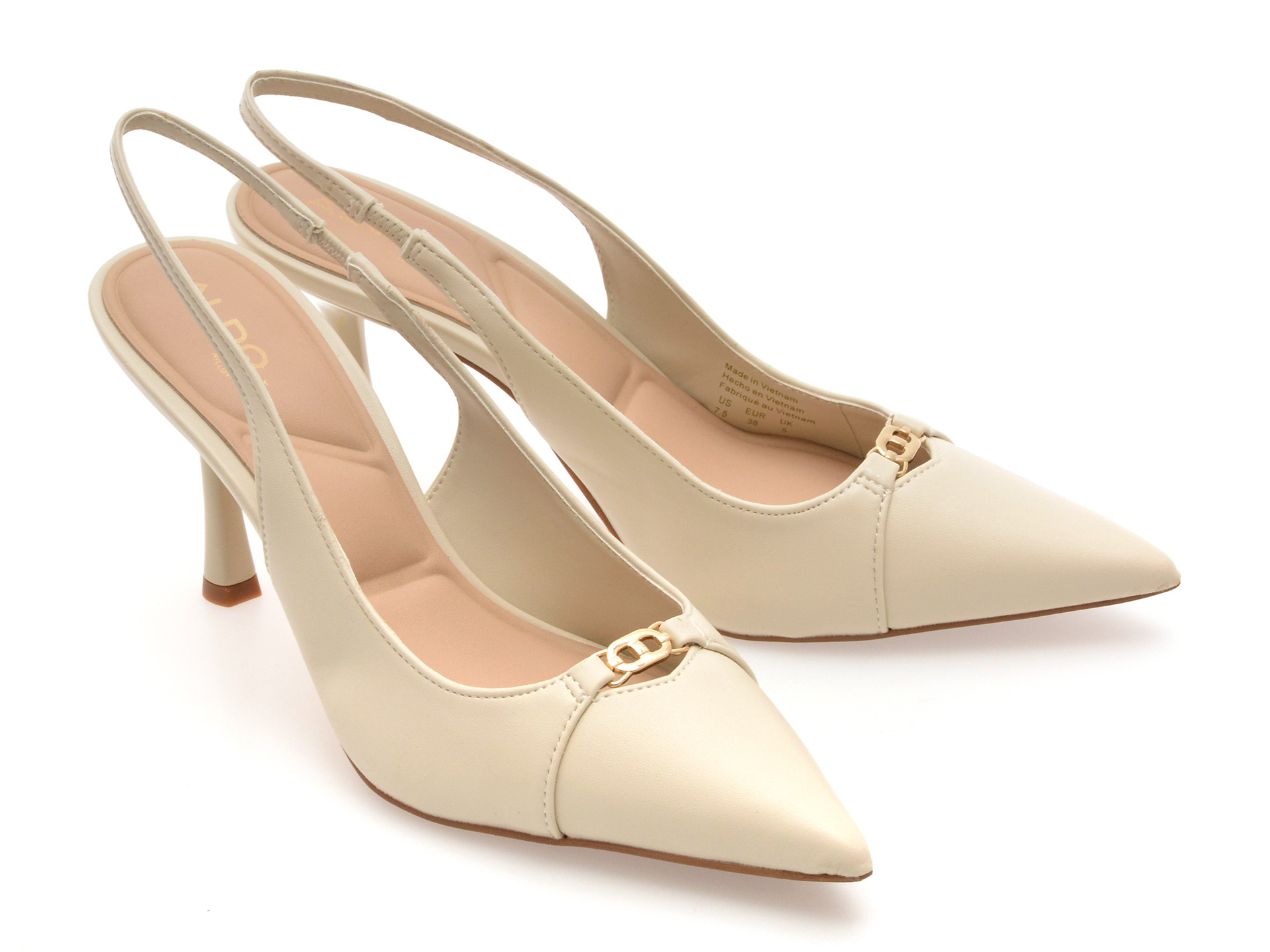 Pantofi eleganti ALDO albi, AUGUSTAS 110, din piele ecologica