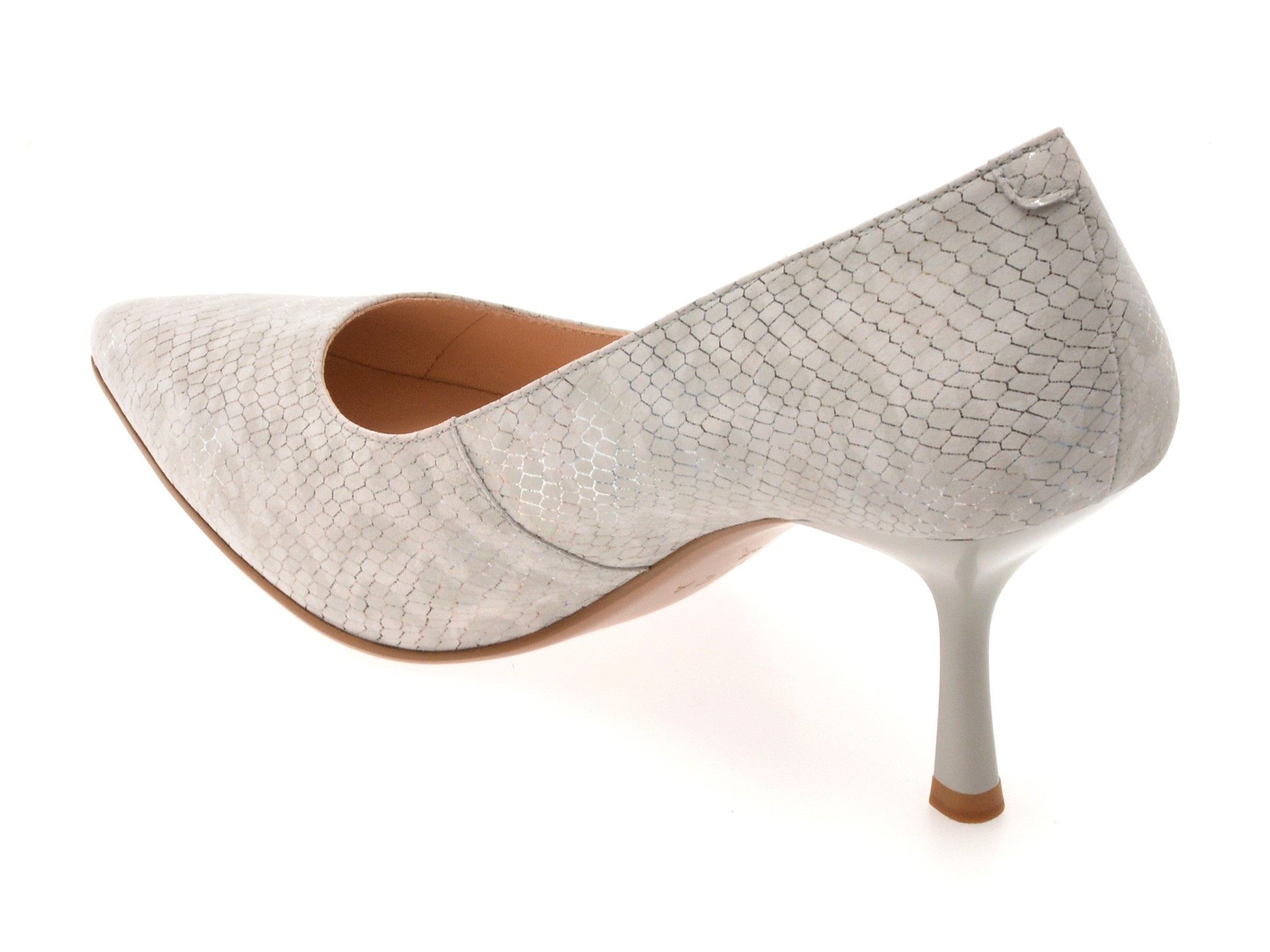 Pantofi eleganti EPICA gri, E301, din piele naturala