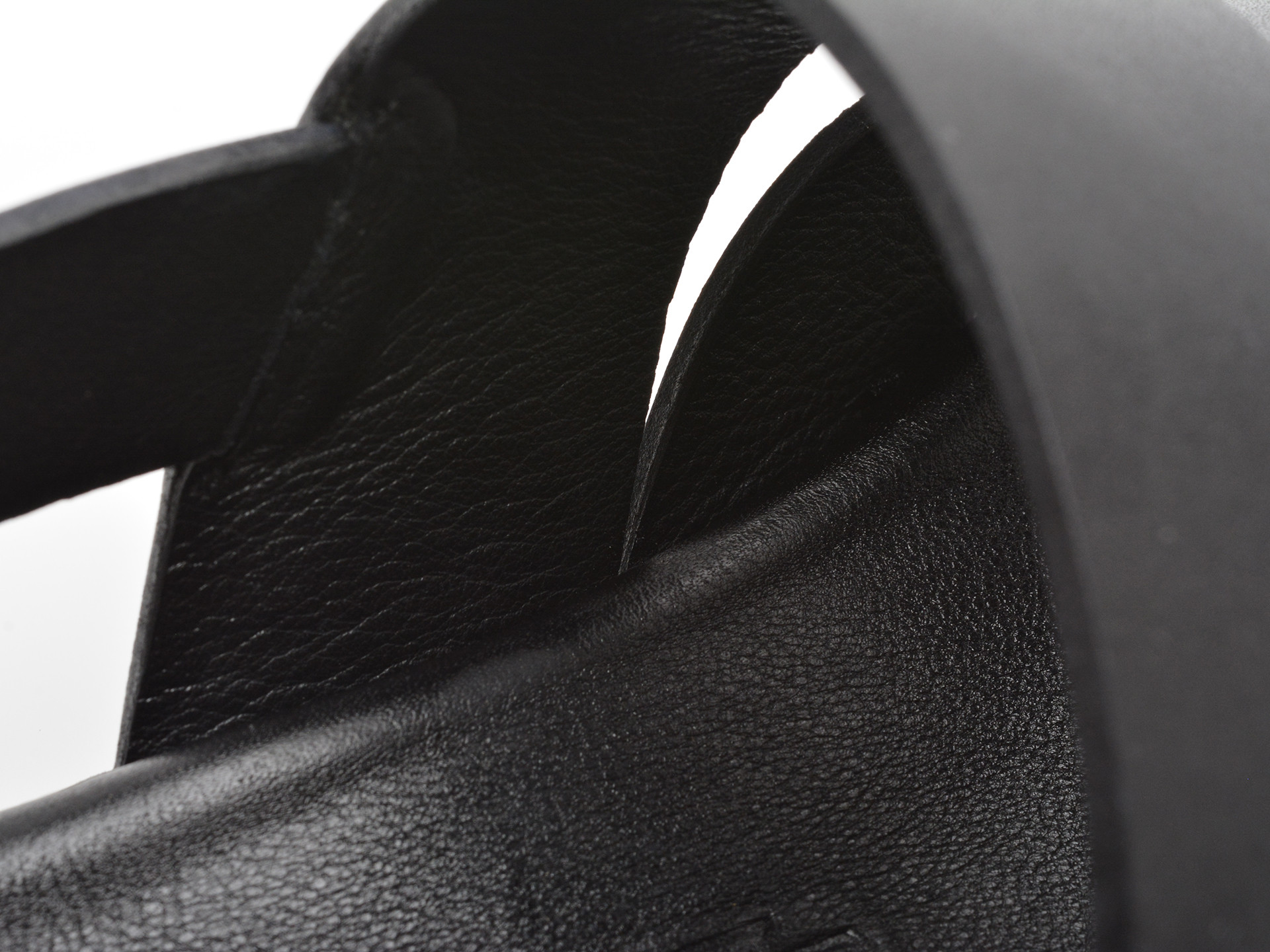 Sandale OTTER negre, AL400, din piele naturala