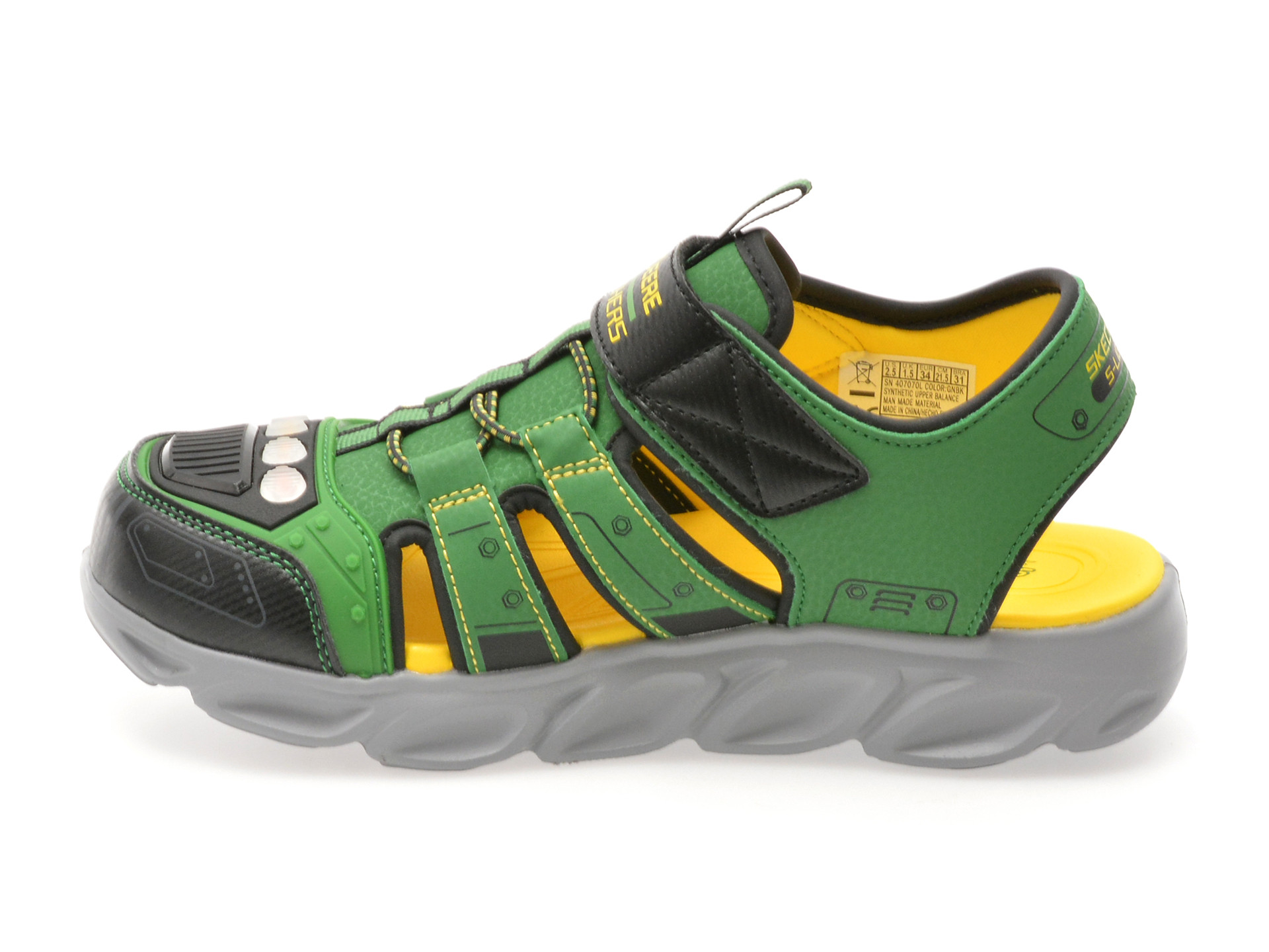 Pantofi sport SKECHERS verzi, HYPNO-SPLASH, din piele ecologica