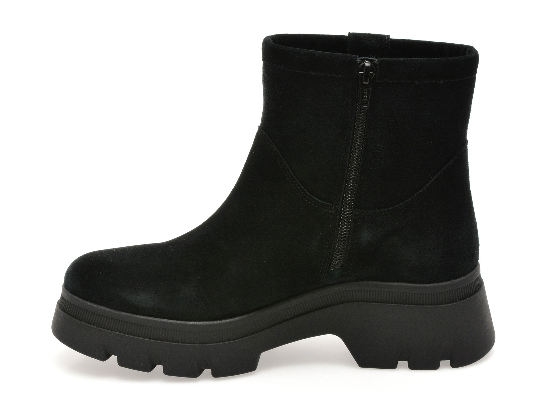 Ghete GEOX negre, D565MA, din piele intoarsa