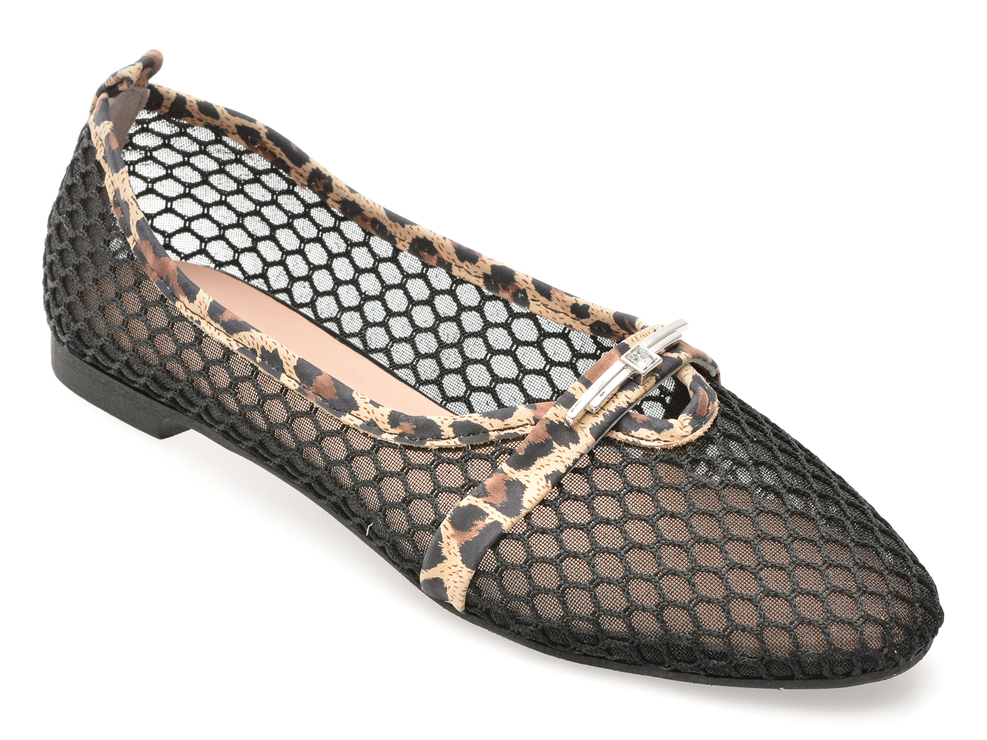 Balerini IMAGE negri, 4411581, din material textil