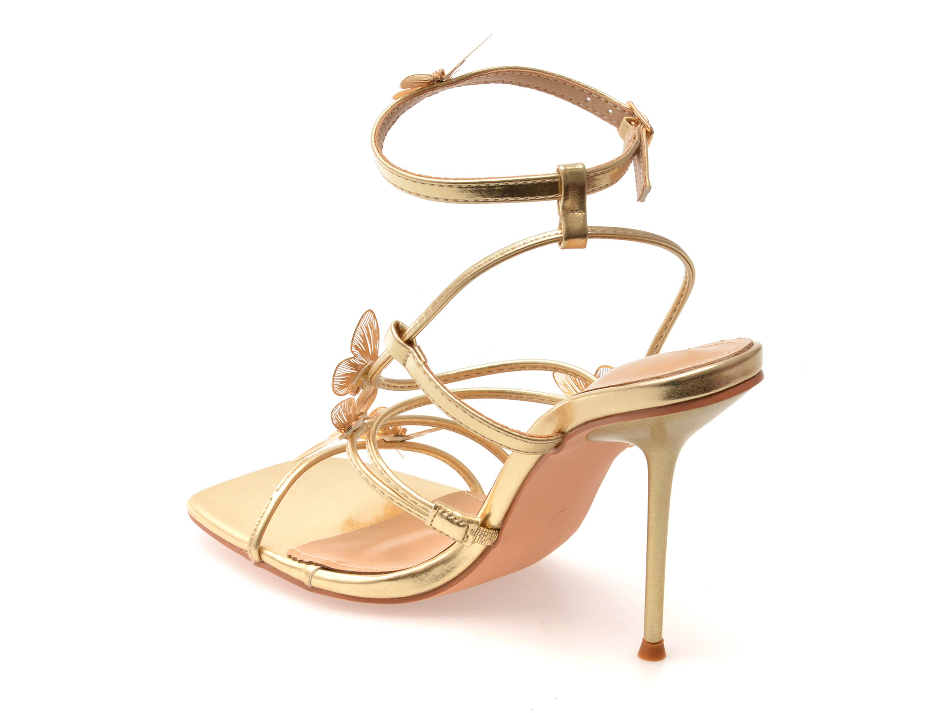 Sandale elegante EPICA aurii, 82964, din piele ecologica