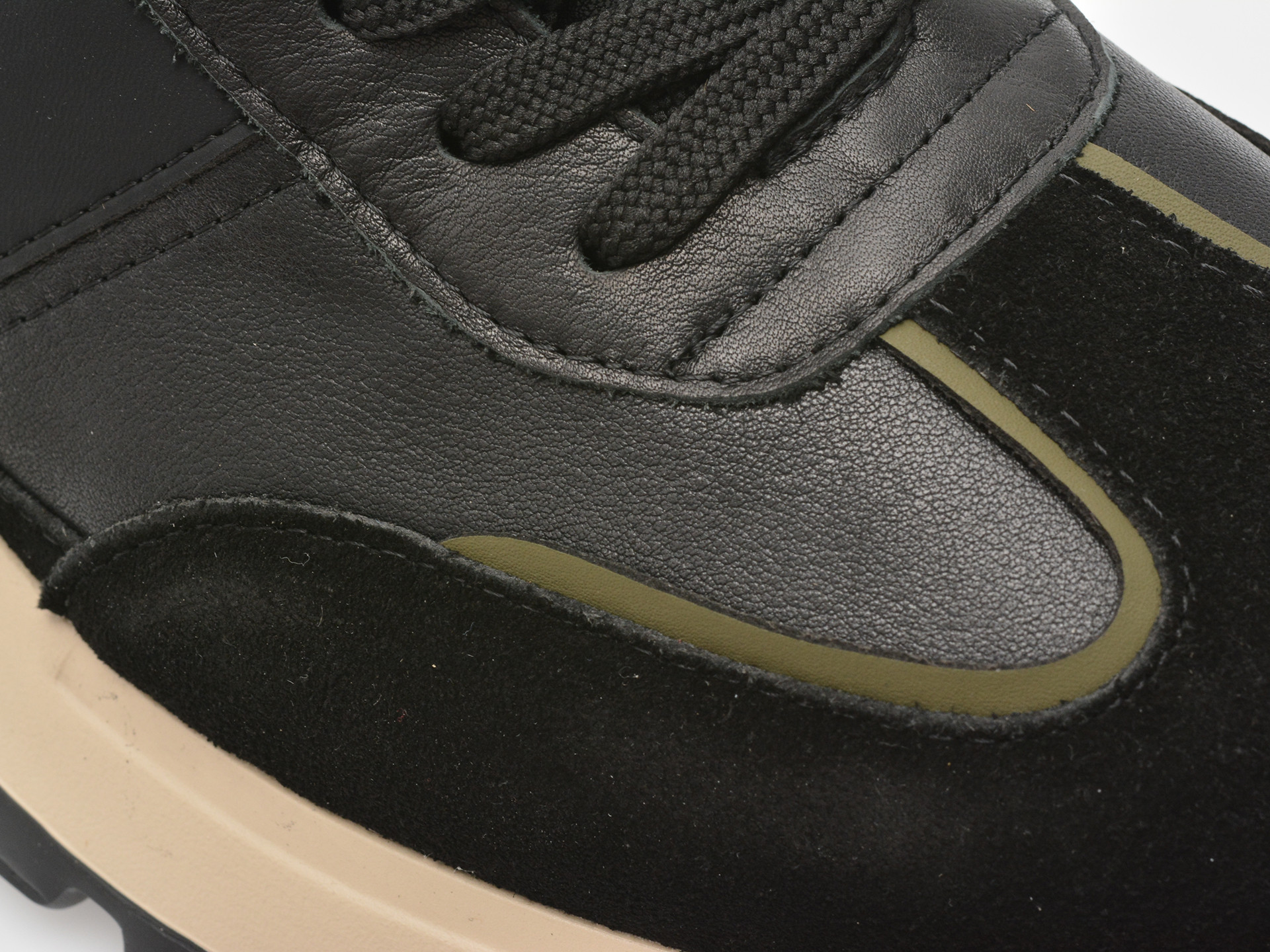 Pantofi sport EPICA negri, 31219, din piele naturala