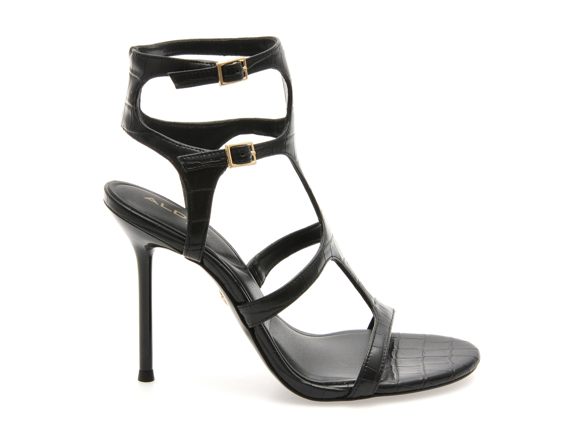 Sandale elegante ALDO negre, QUINTINA 001, din piele ecologica
