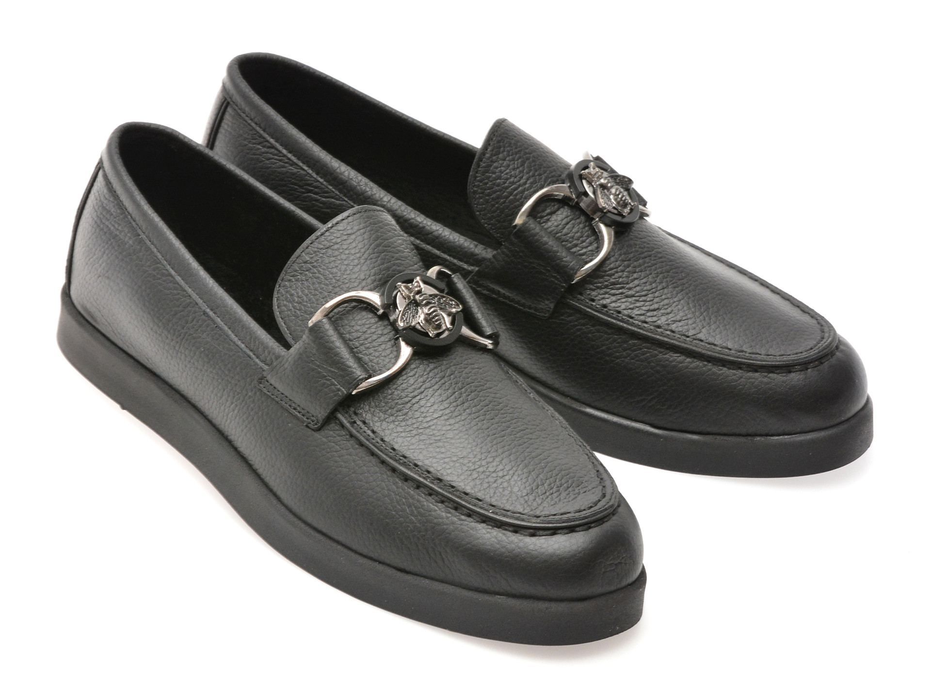 Mocasini EPICA negri, 31110, din piele naturala