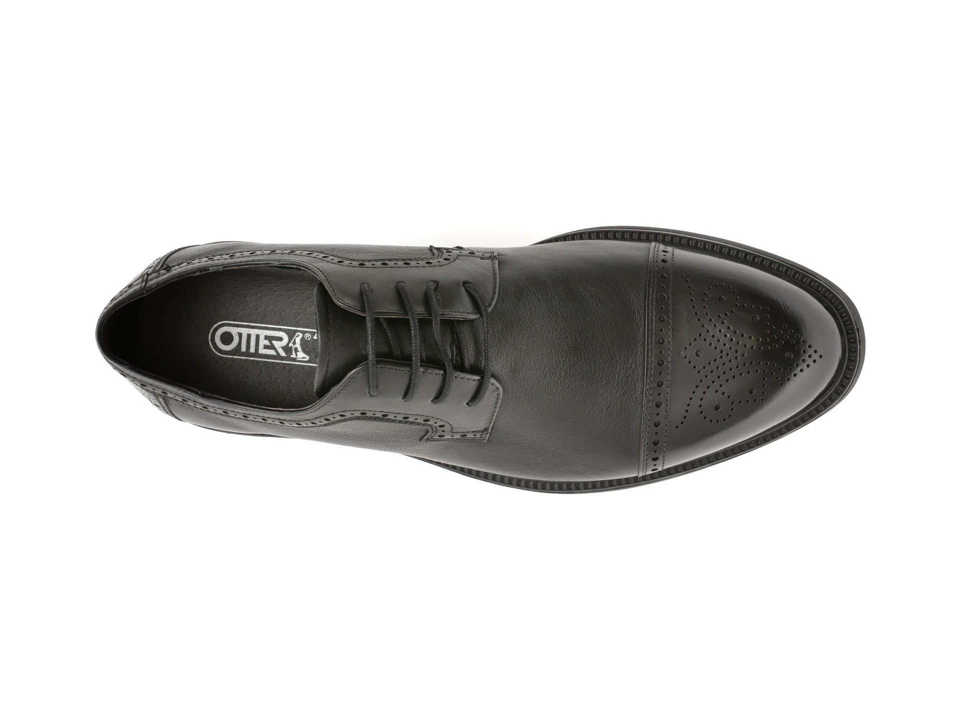 Pantofi eleganti OTTER negri, 30008, din piele naturala
