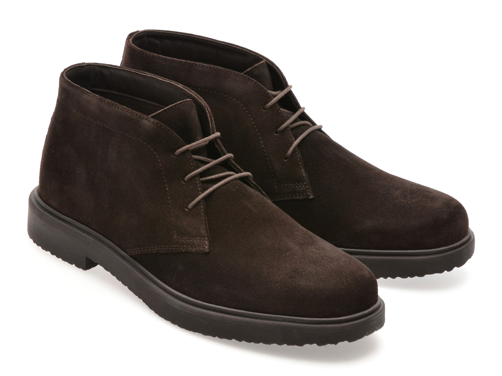 Ghete GEOX maro, U46H9A, din piele intoarsa