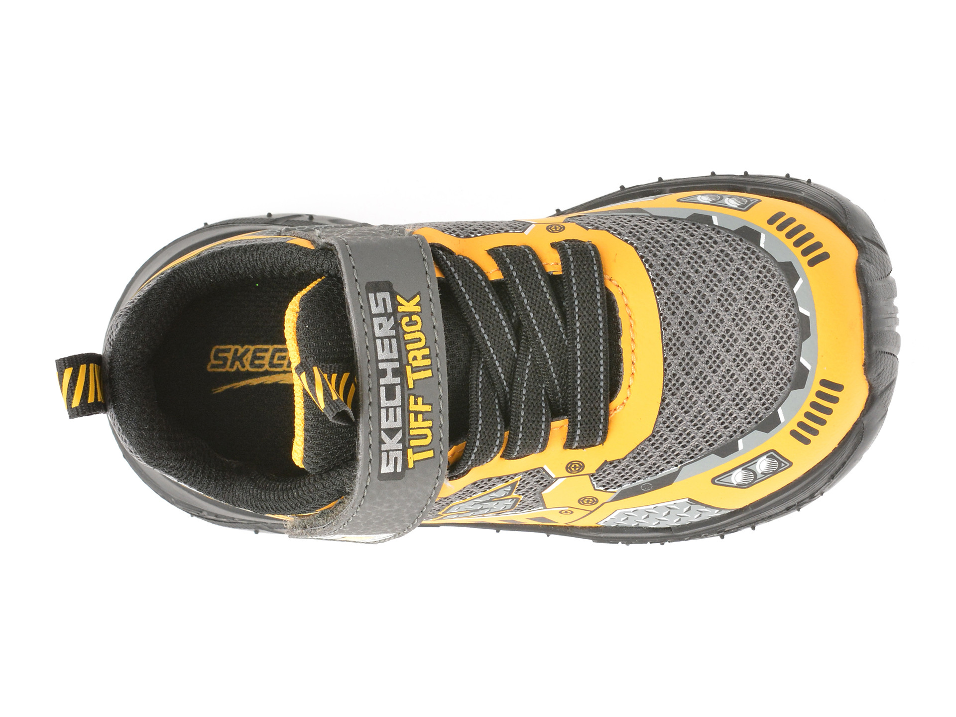 Pantofi sport SKECHERS galbeni, SKECH TRACKS, din material textil