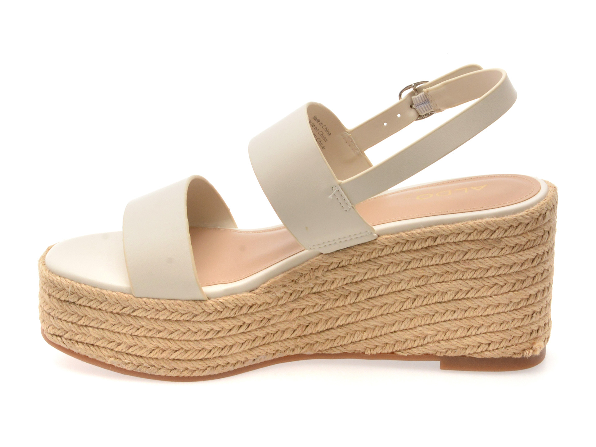 Sandale ALDO albe, KEONI 115, din piele ecologica