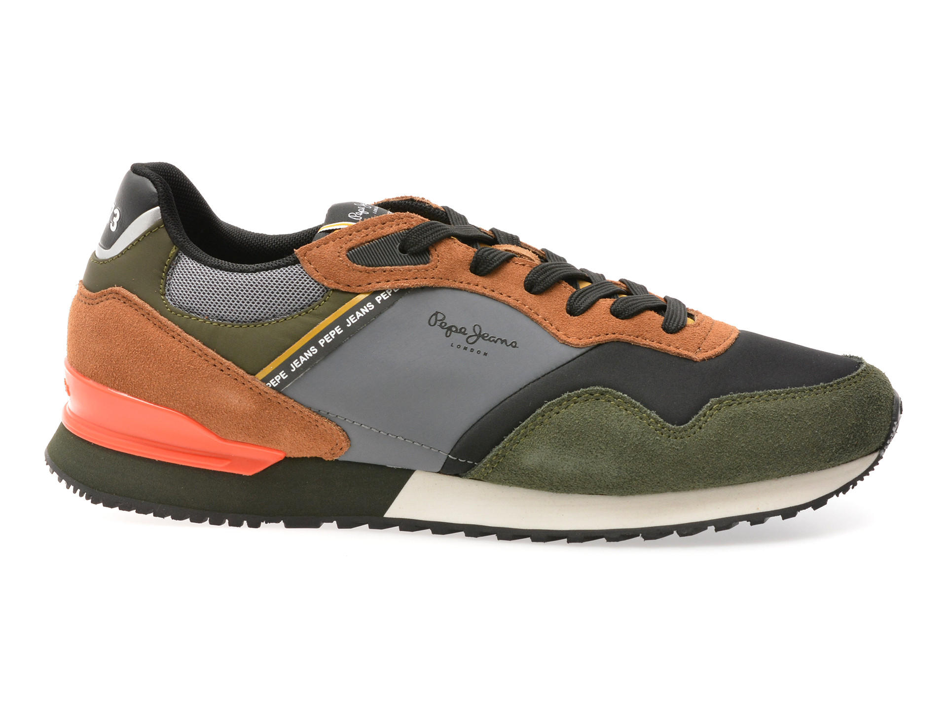 Pantofi sport PEPE JEANS kaki, MS40012, din material textil