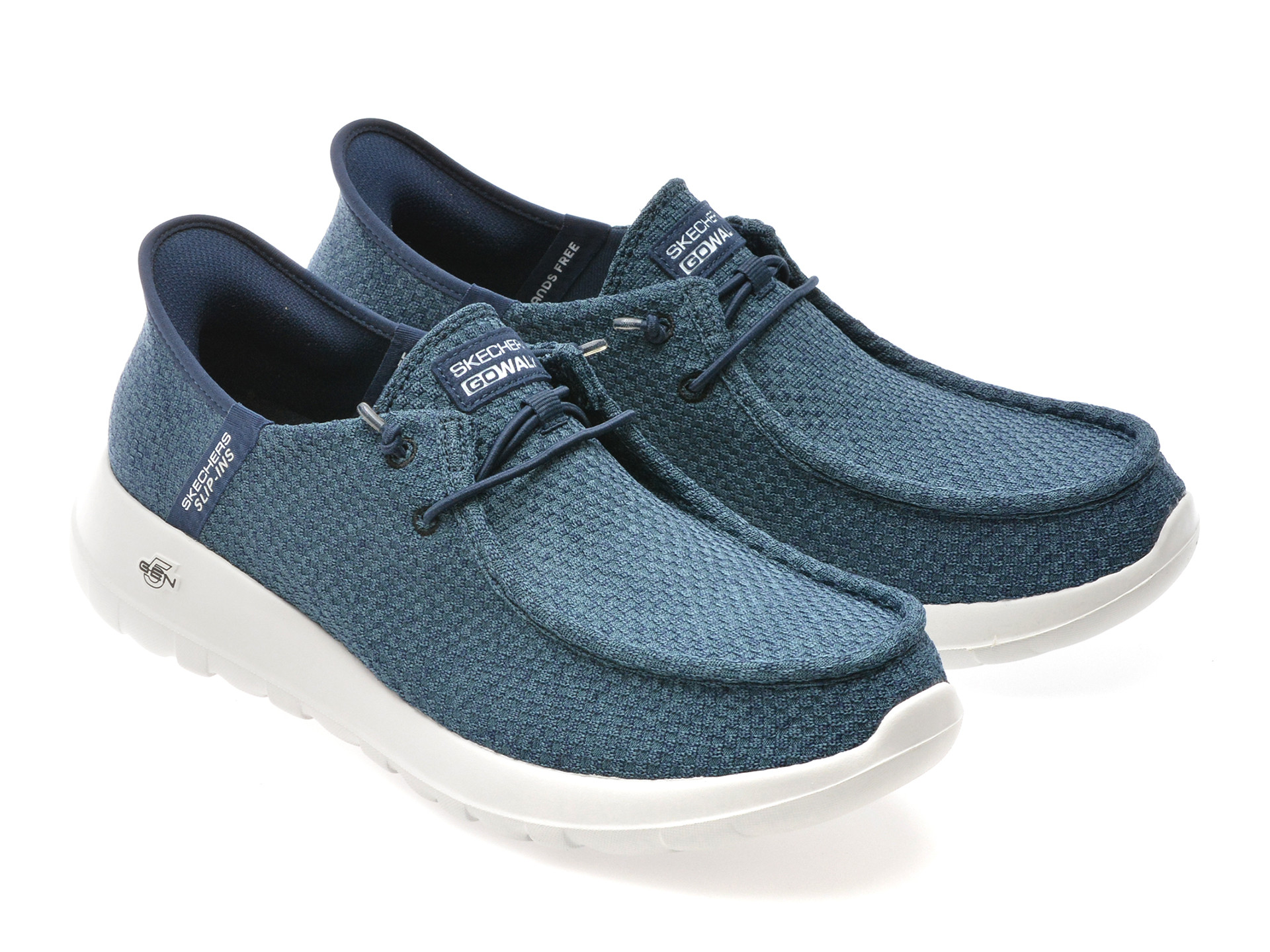 Mocasini SKECHERS bleumarin, GO WALK MAX, din material textil