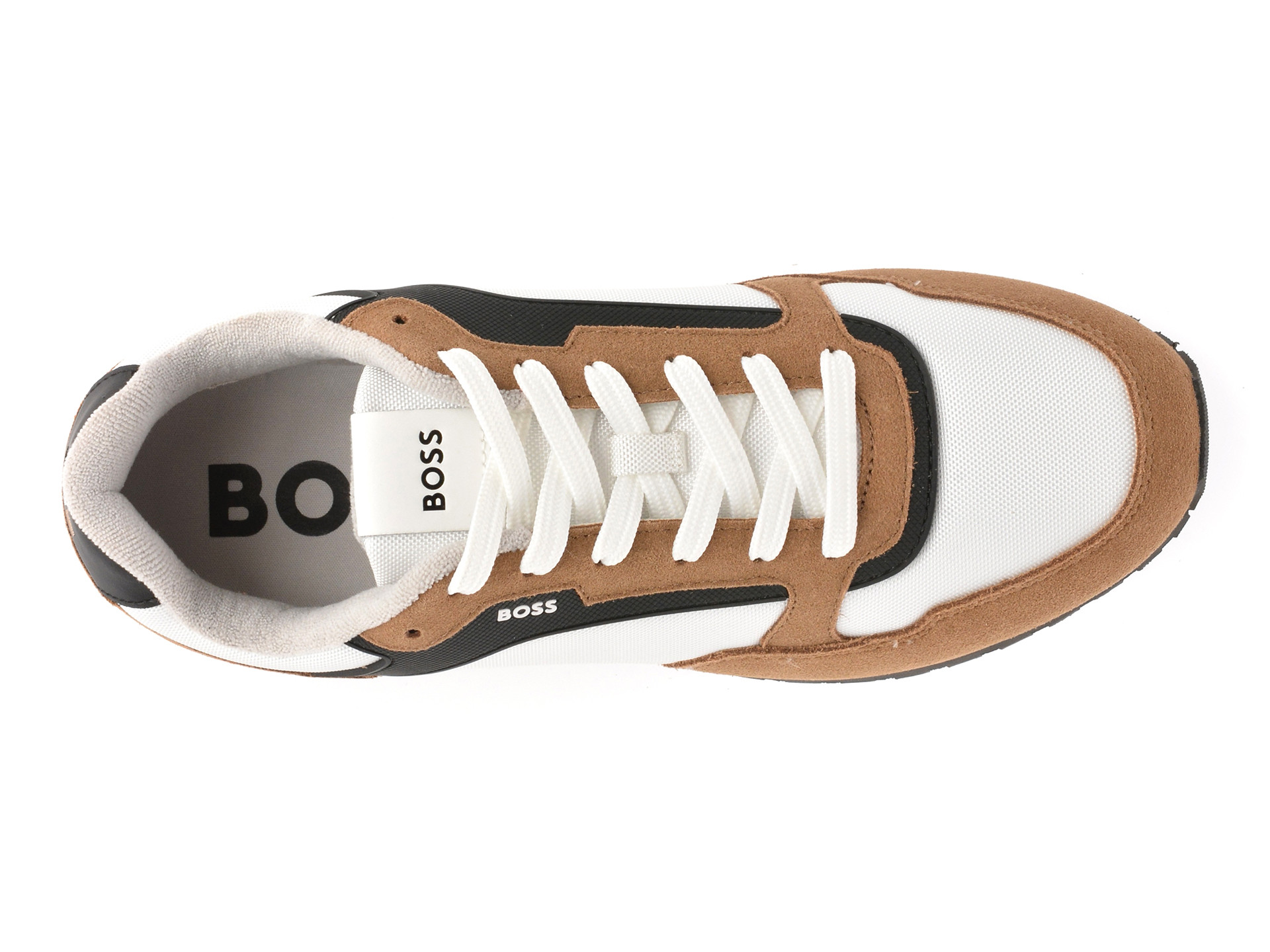 Pantofi sport BOSS albi, 3221, din piele ecologica