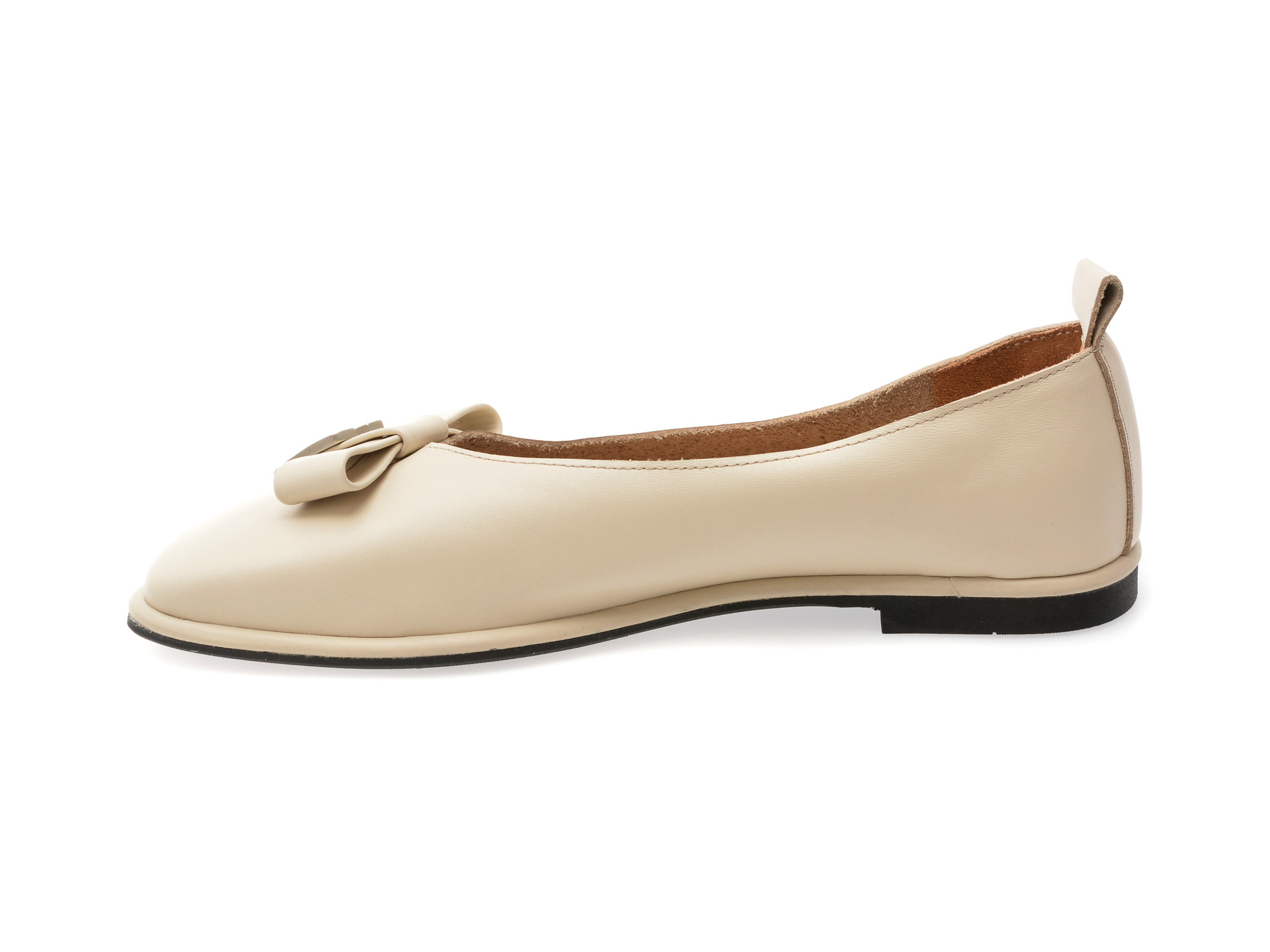 Balerini IMAGE bej, 574288, din piele naturala