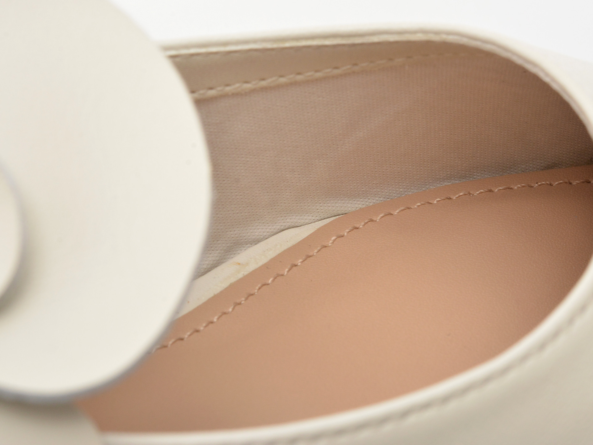 Balerini ALDO albi, FLORALINA 121, din piele naturala