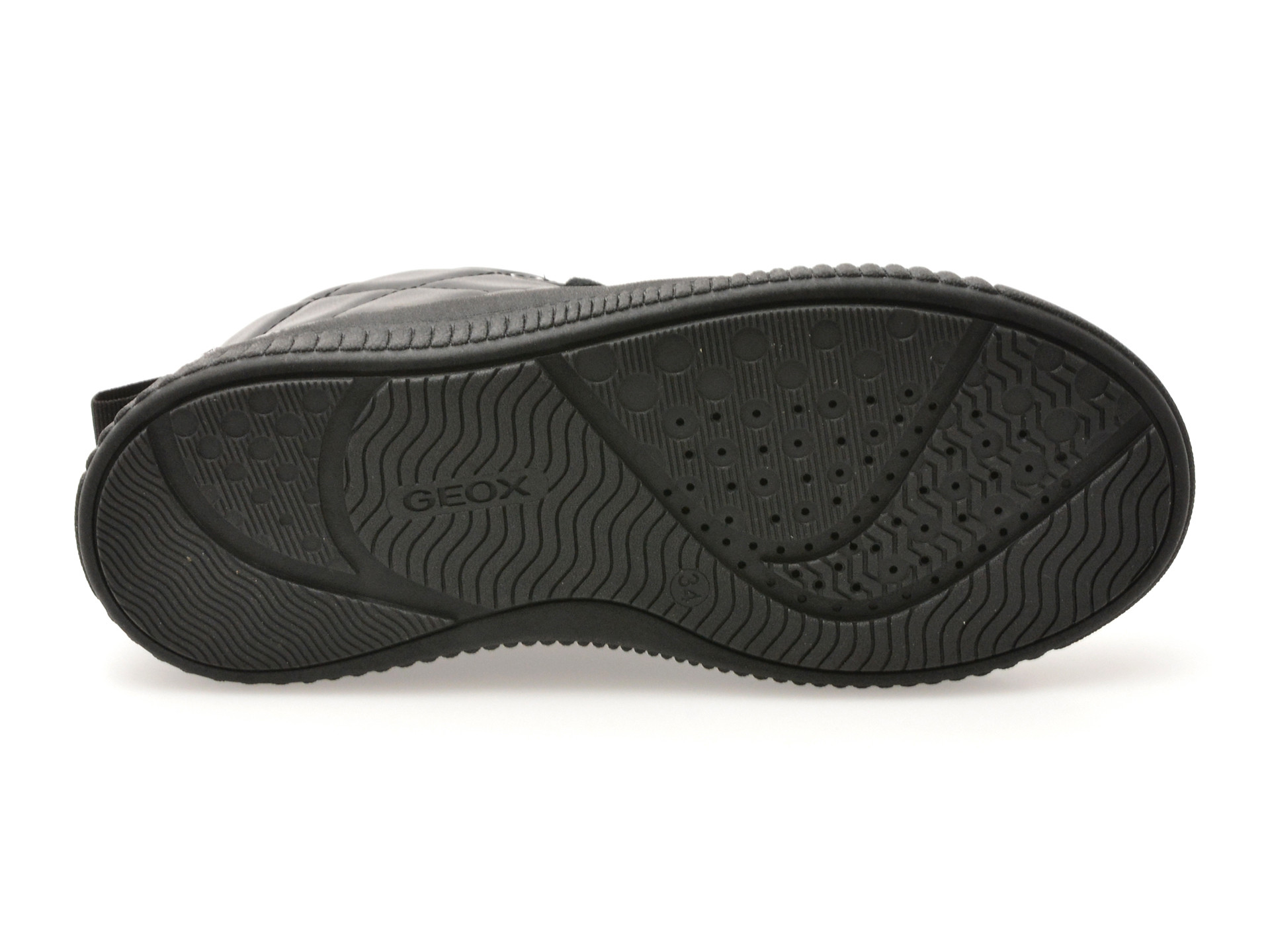 Ghete GEOX negre, J56M3F, din piele ecologica