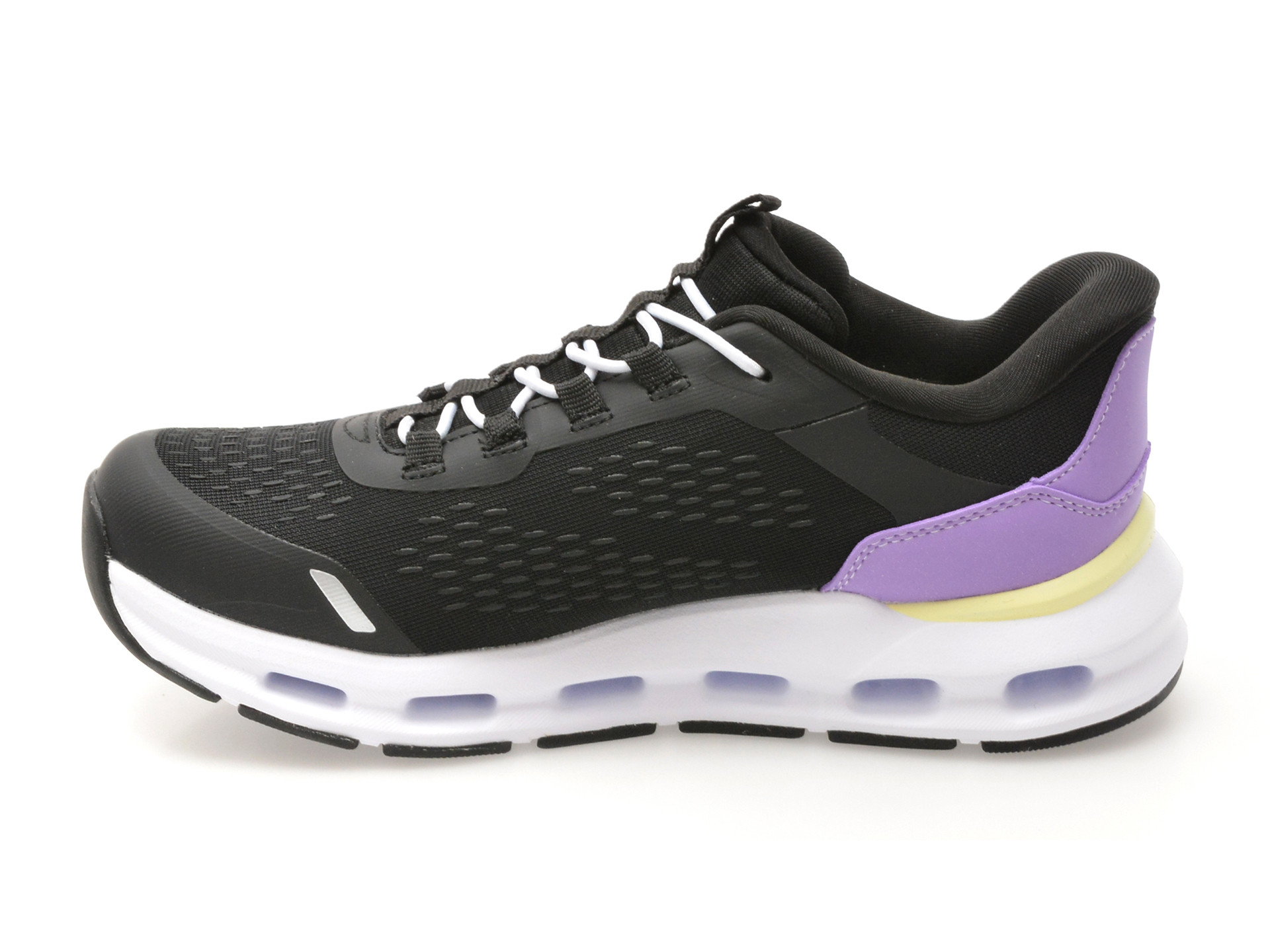 Pantofi sport SKECHERS negri, GLIDE-STEP, din material textil