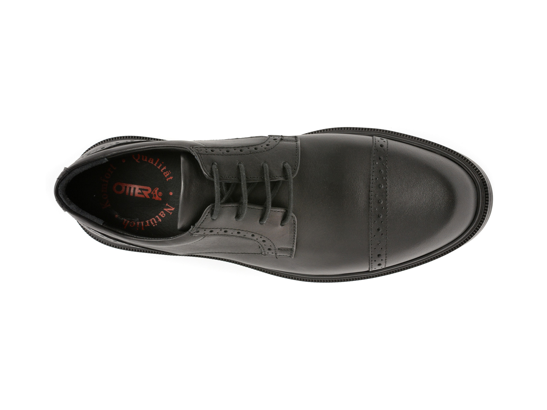 Pantofi eleganti OTTER negri, A63, din piele naturala