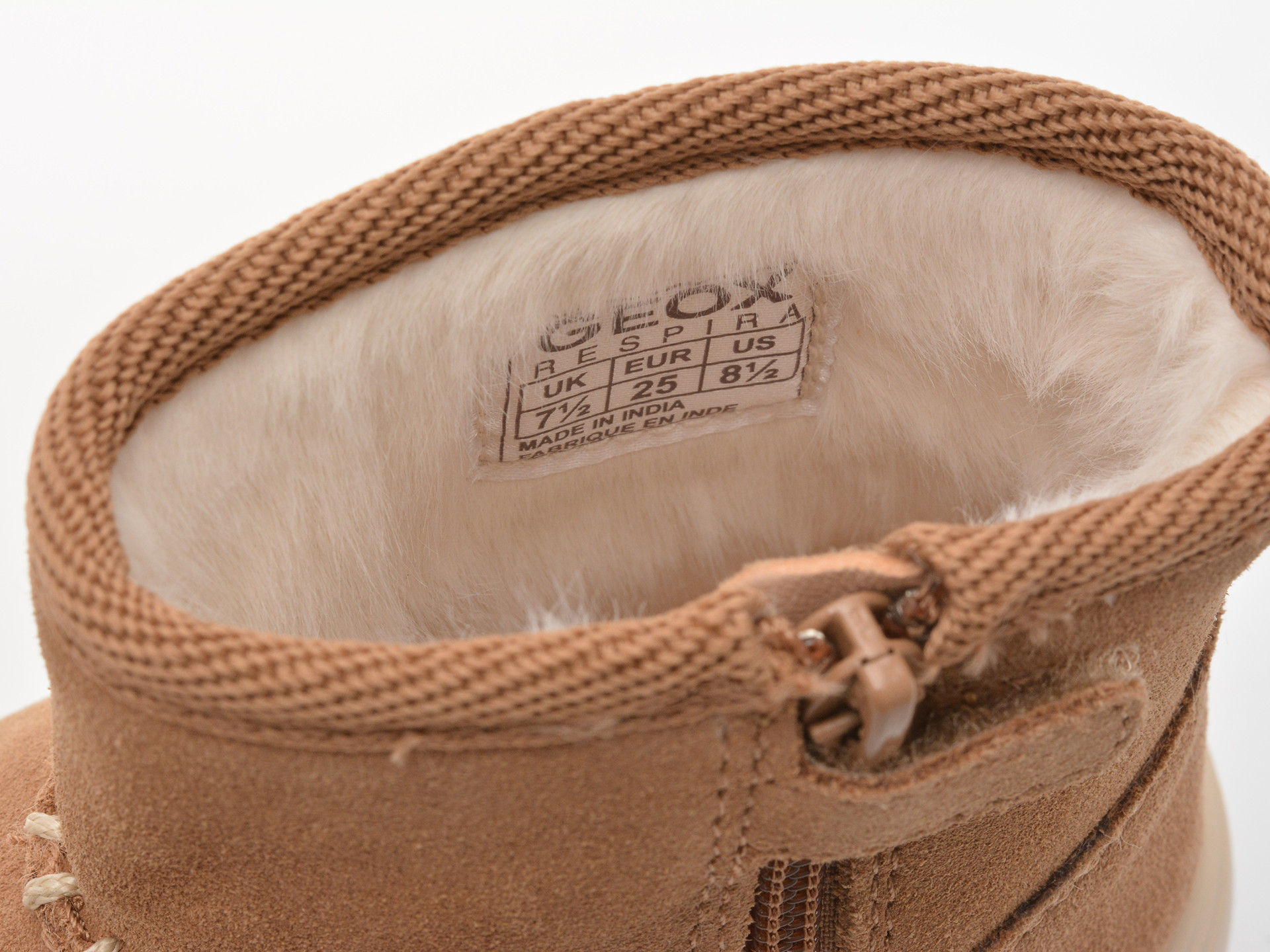 Ghete GEOX maro, B565YA, din piele intoarsa