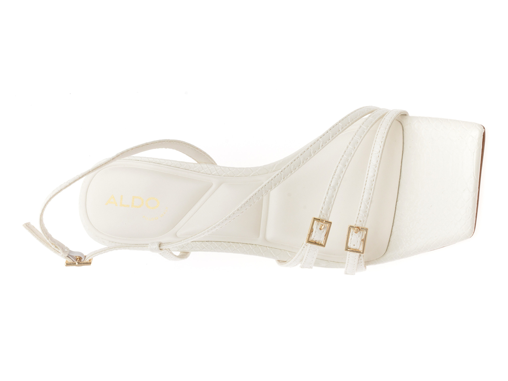 Sandale elegante ALDO albe, HARLIE 100, din piele ecologica