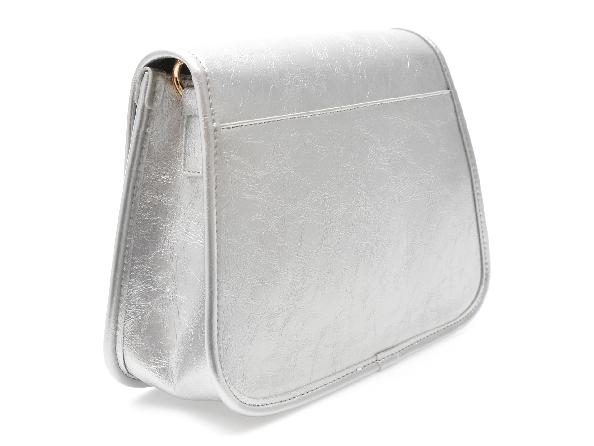 Geanta EPICA argintie, 2666, din piele ecologica