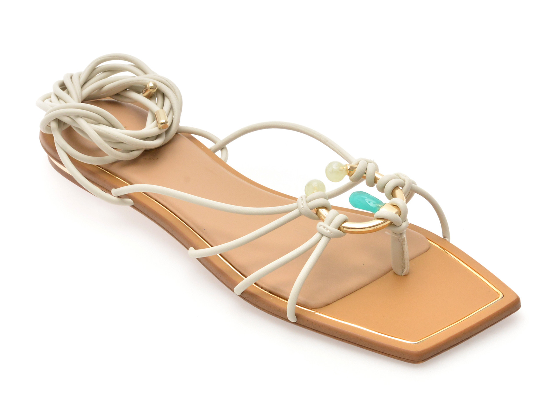 Sandale ALDO albe, NIRENA 121, din piele ecologica