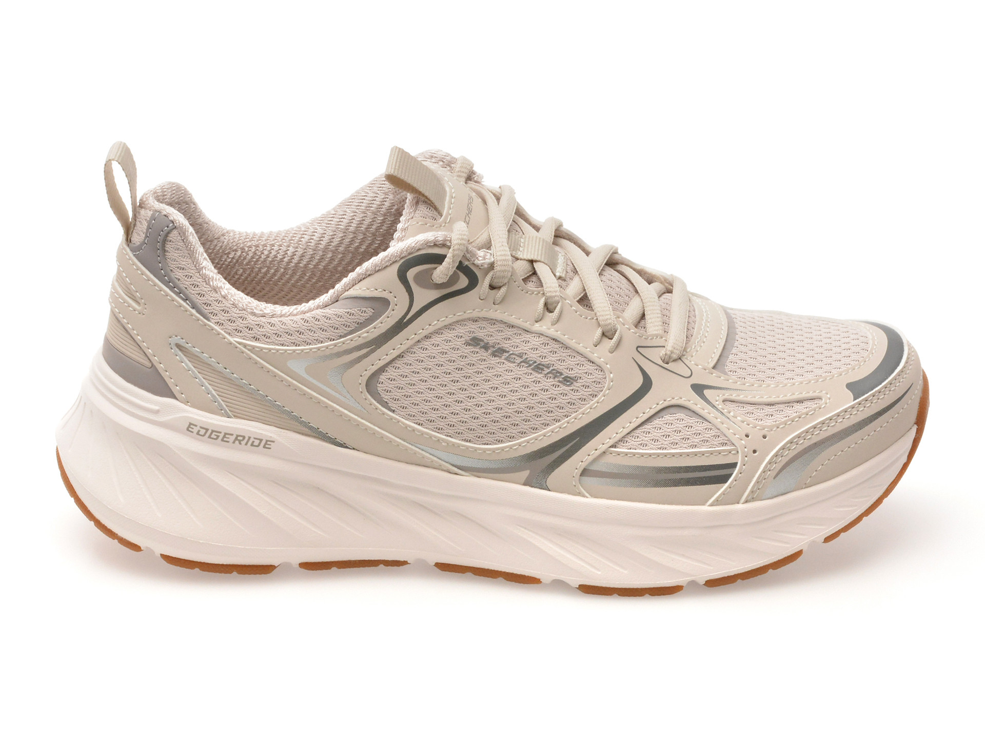 Pantofi sport SKECHERS albi, EDGERIDE, din material textil