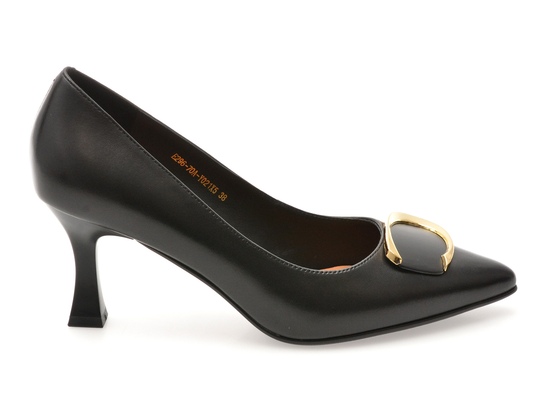 Pantofi eleganti EPICA negri, E296, din piele naturala