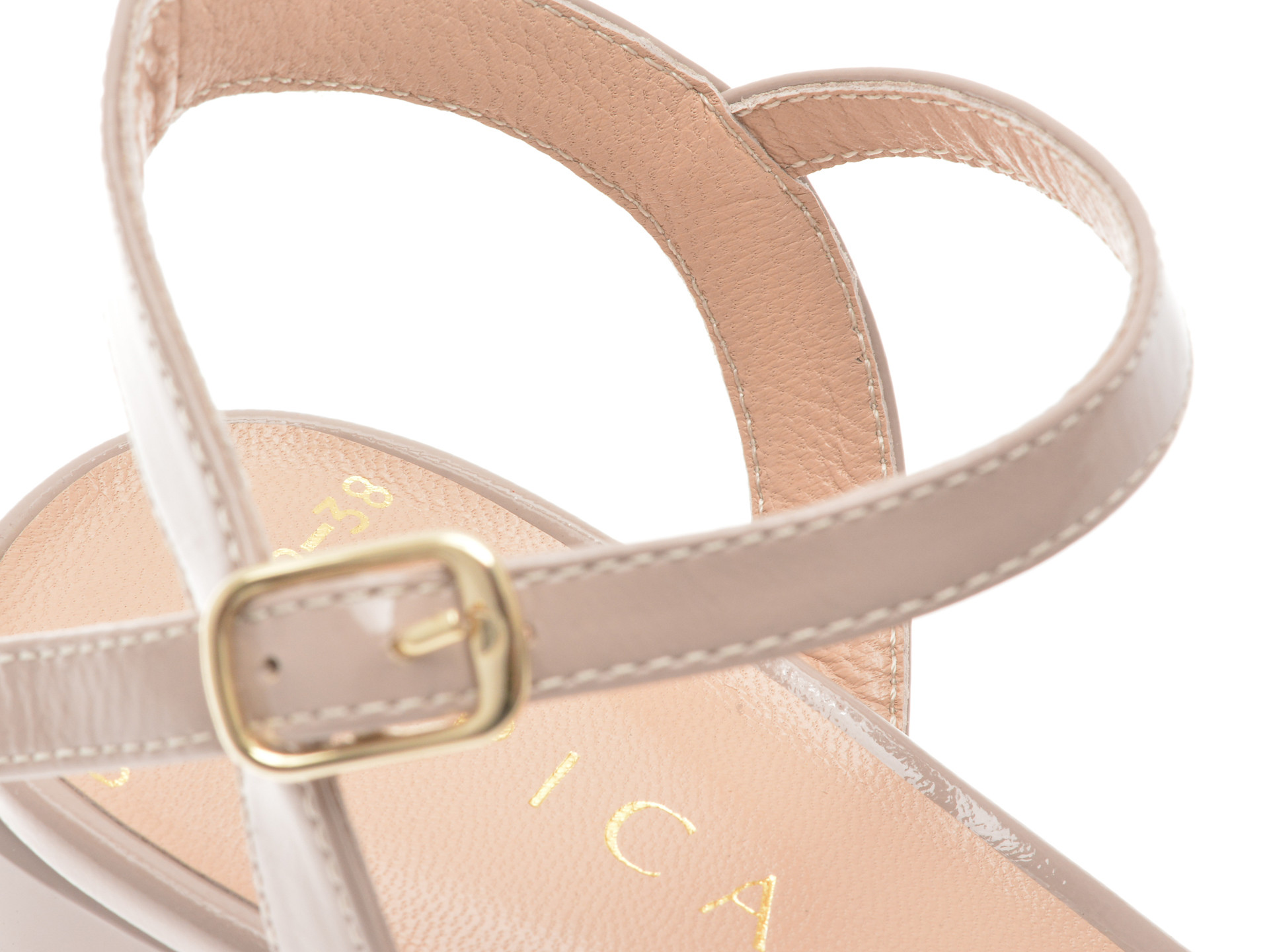 Sandale EPICA nude, 6020255, din piele naturala lacuita