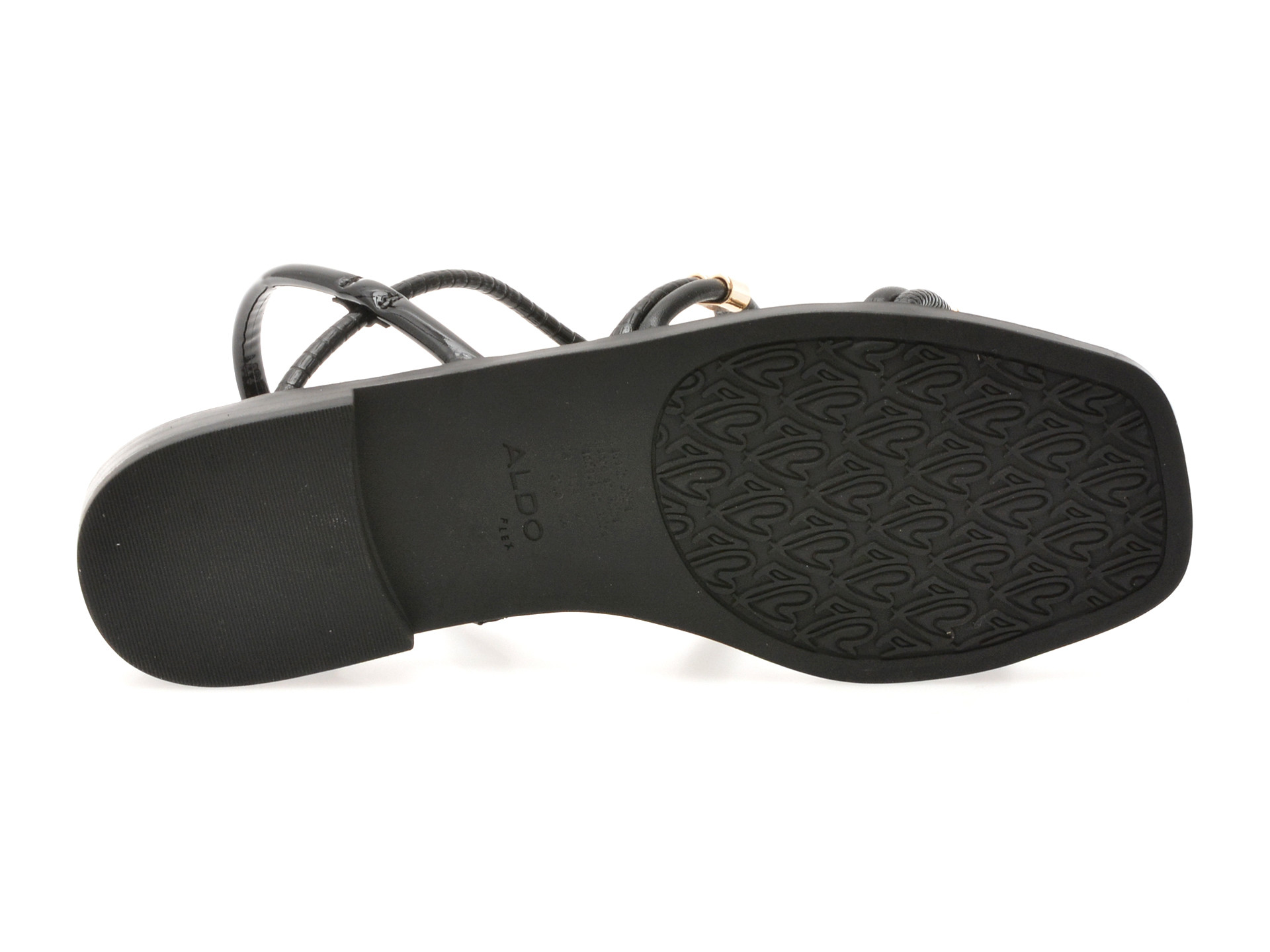 Sandale ALDO negre, BYCHAN 001, din piele ecologica