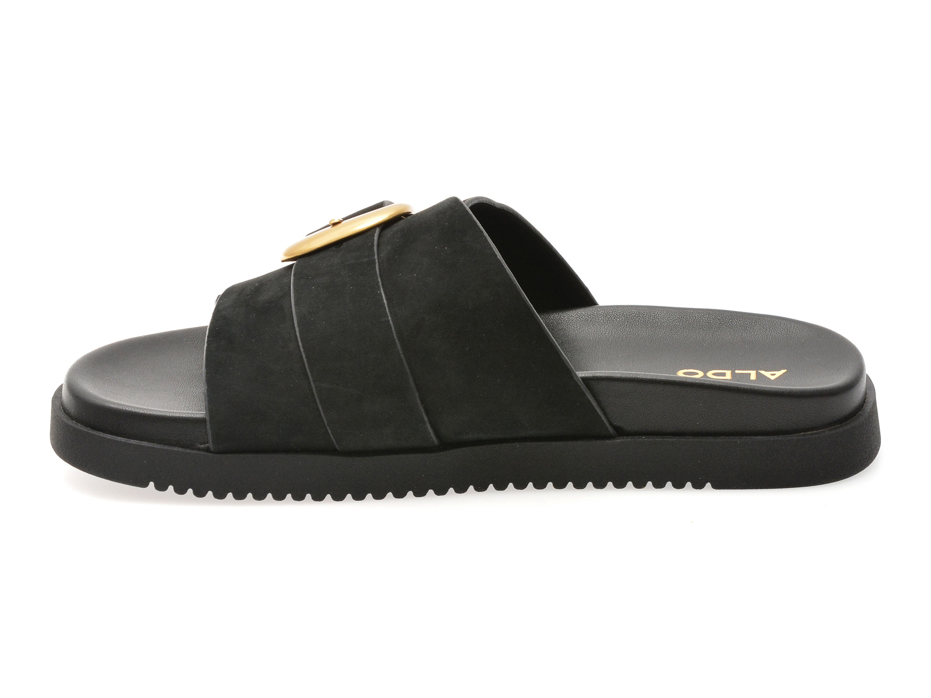 Papuci ALDO negri, ALENANA 001, din nabuc