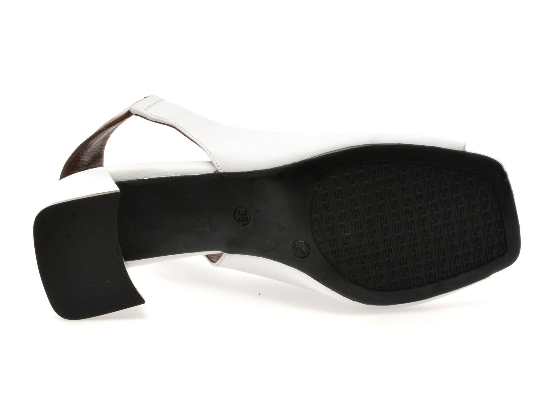 Sandale EPICA albe, 532258, din piele naturala