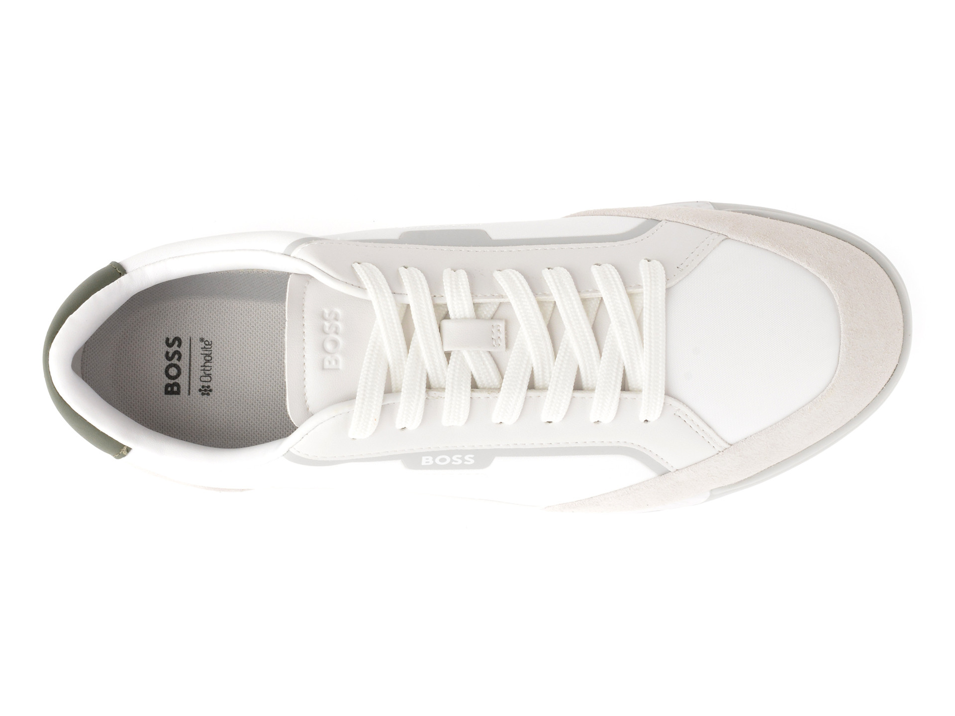 Pantofi sport BOSS albi, 8864, din material textil