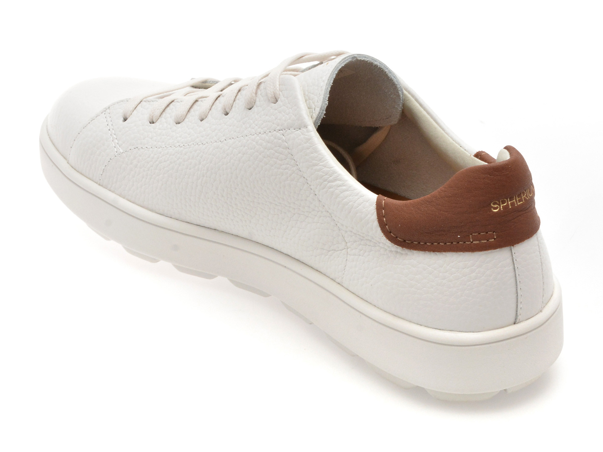 Pantofi sport GEOX albi, U55GPC, din piele naturala