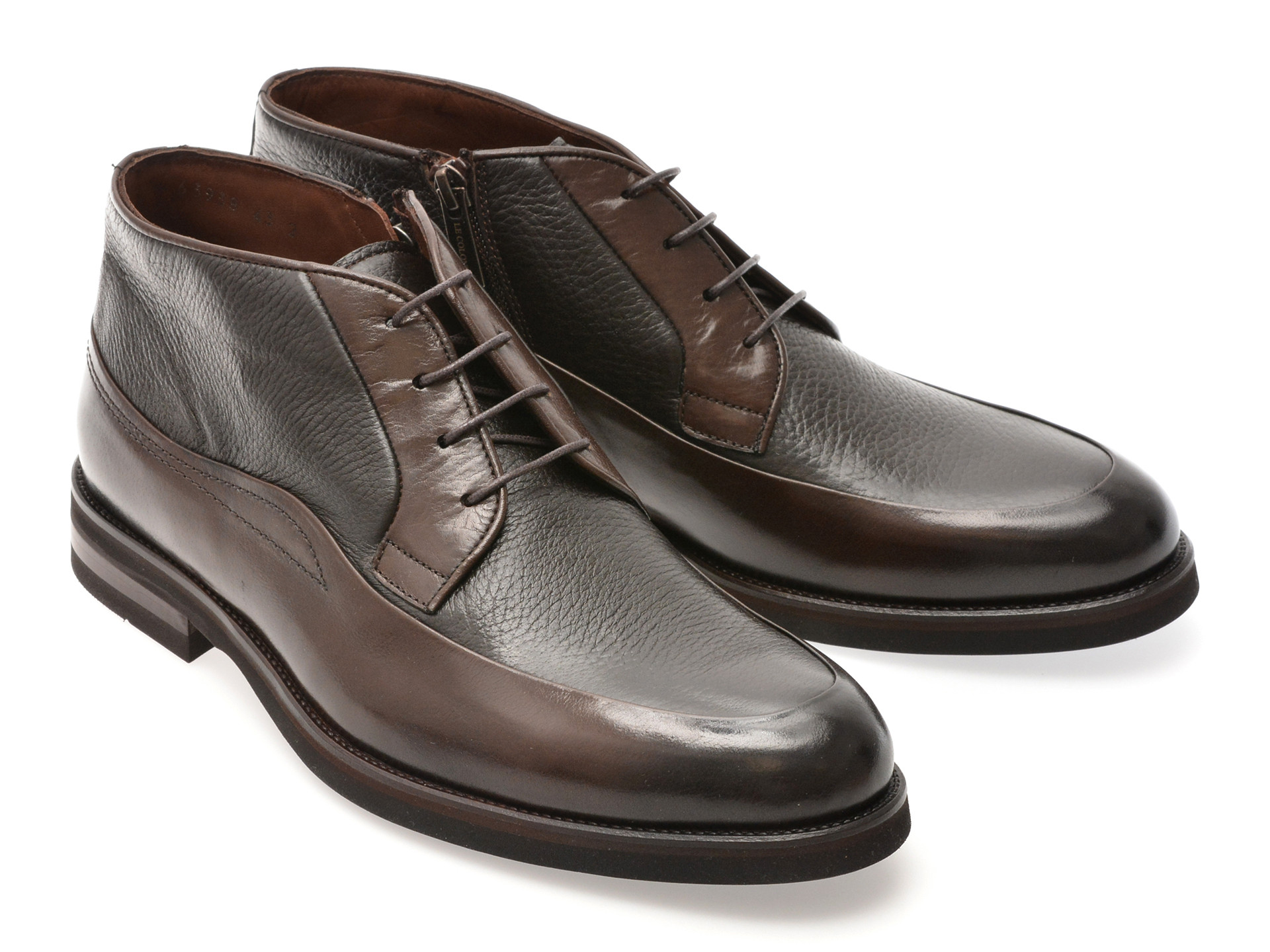 Ghete elegante LE COLONEL maro, 63938, din piele naturala