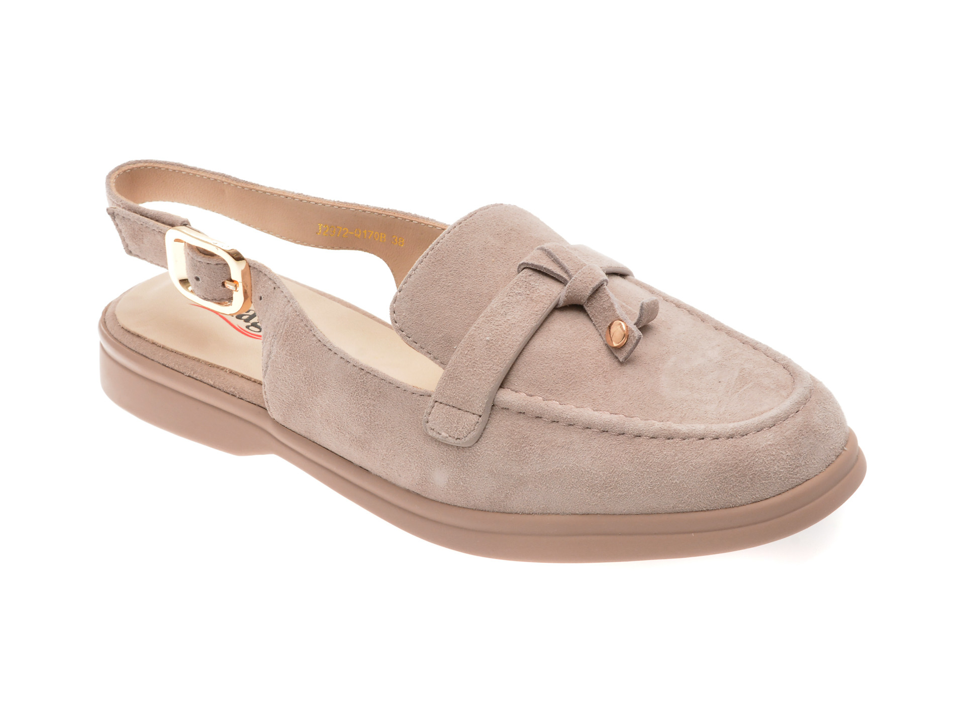 Pantofi IMAGE gri, 2972, din piele intoarsa