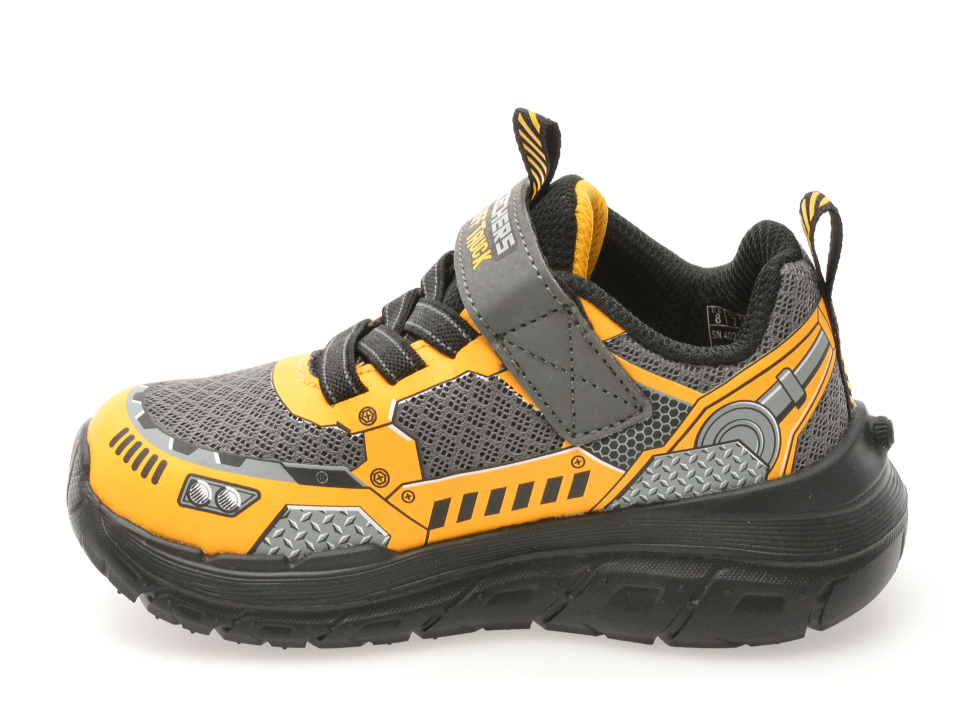 Pantofi sport SKECHERS galbeni, SKECH TRACKS, din material textil